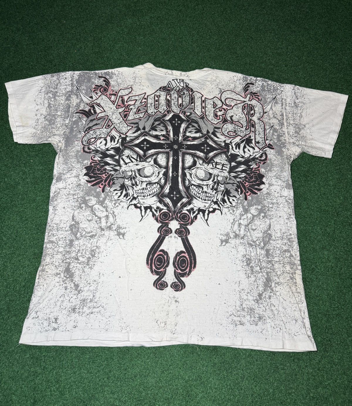 Affliction Y2K Xzavier Affliction Style Cross Skull Pinkman XL T Shirt Size US XL / EU 56 / 4 - 3 Thumbnail