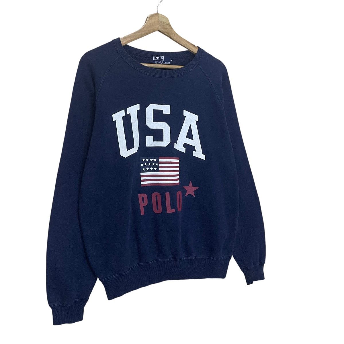 Polo Ralph Lauren Vintage 90s Ralph Lauren Polo Usa Crewneck Sweatshirt Size US M / EU 48-50 / 2 - 2 Thumbnail