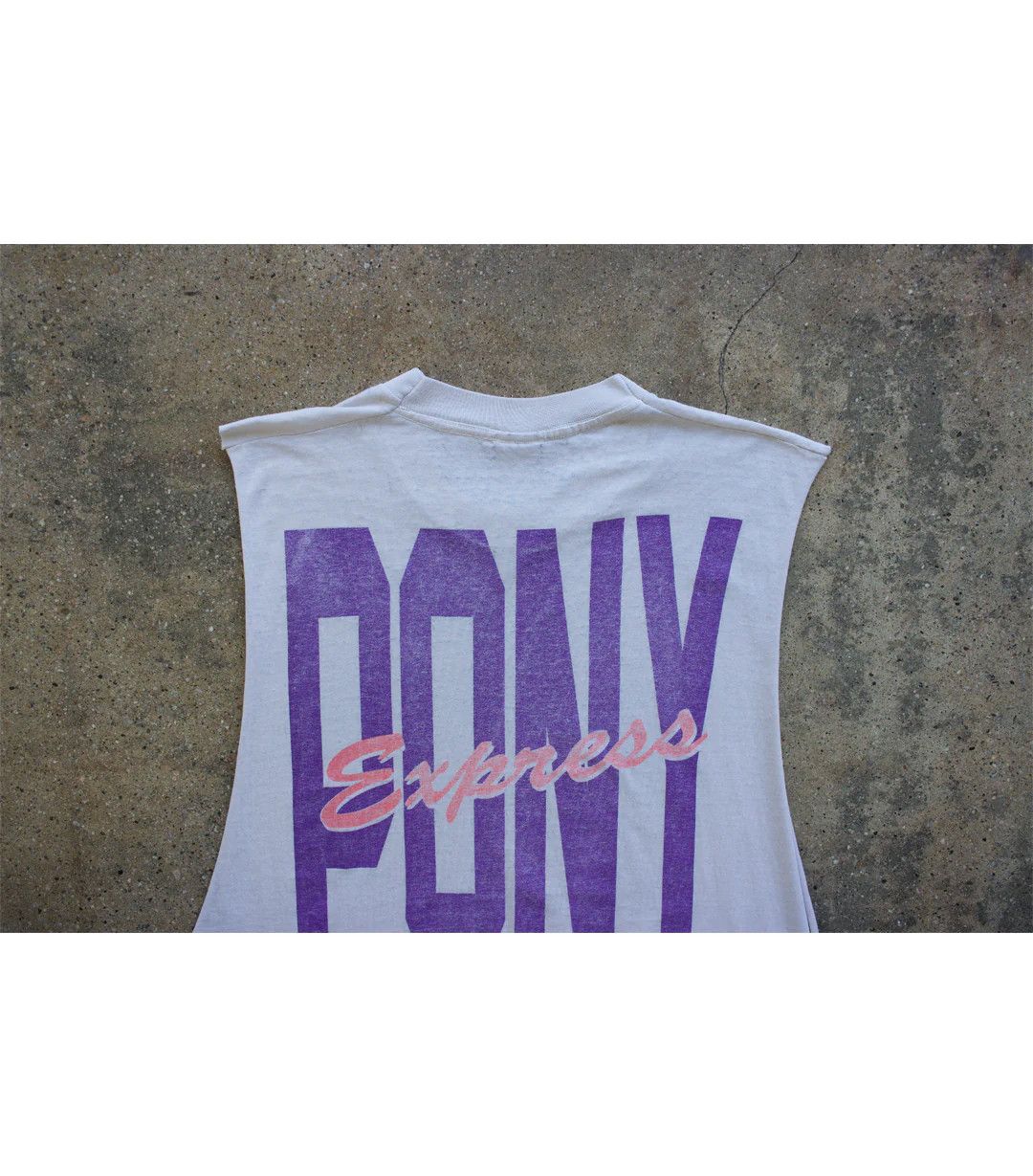 Vintage 80's Vintage Pony Express Sleeveless T-Shirt Size US XL / EU 56 / 4 - 7 Thumbnail