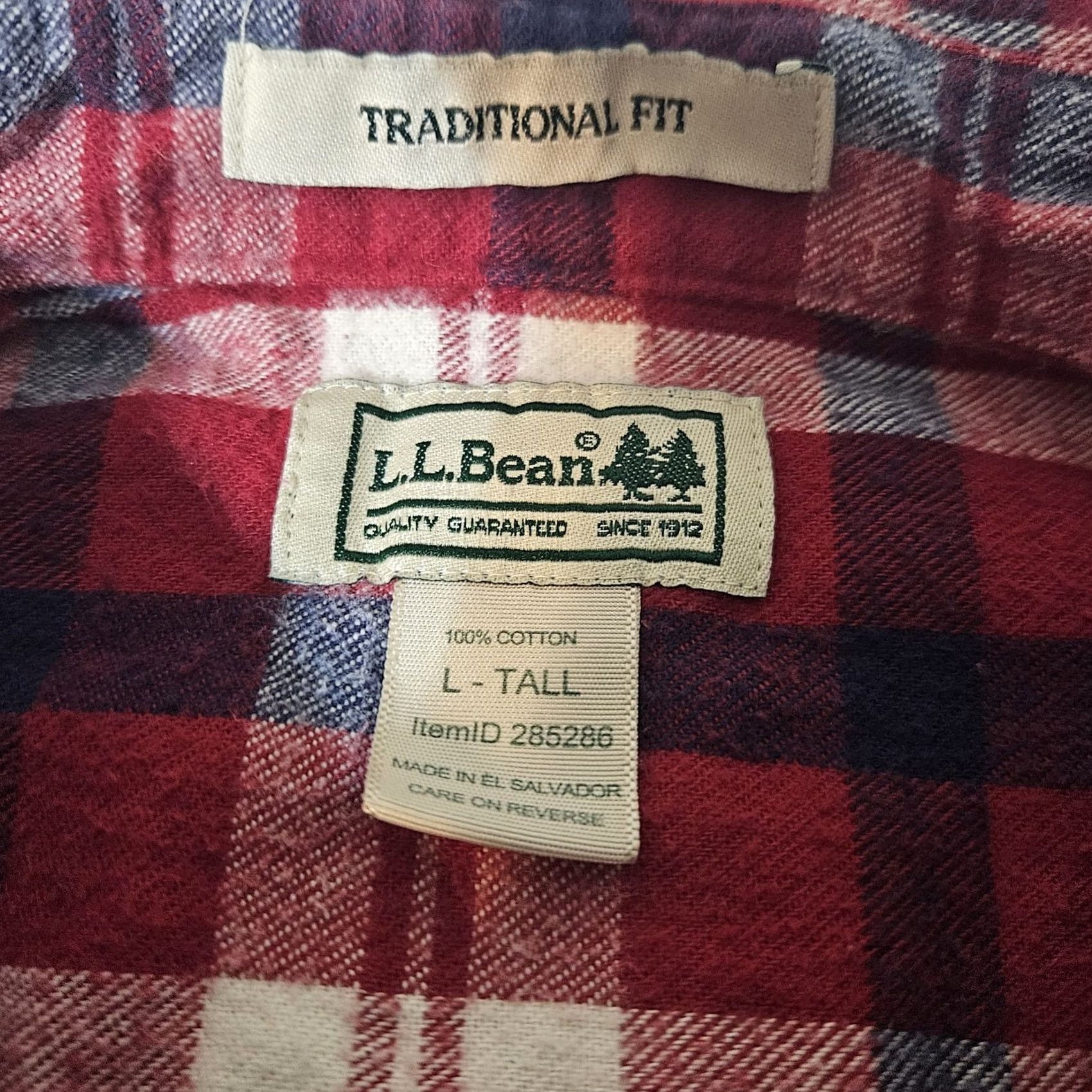 Vintage VINTAGE LL Bean Button-Up Shirt Plaid Red Blue LT Big & Tall Men Long Sleeve Pocketed 90s USA Flannel Cotton Button Size US L / EU 52-54 / 3 - 4 Thumbnail