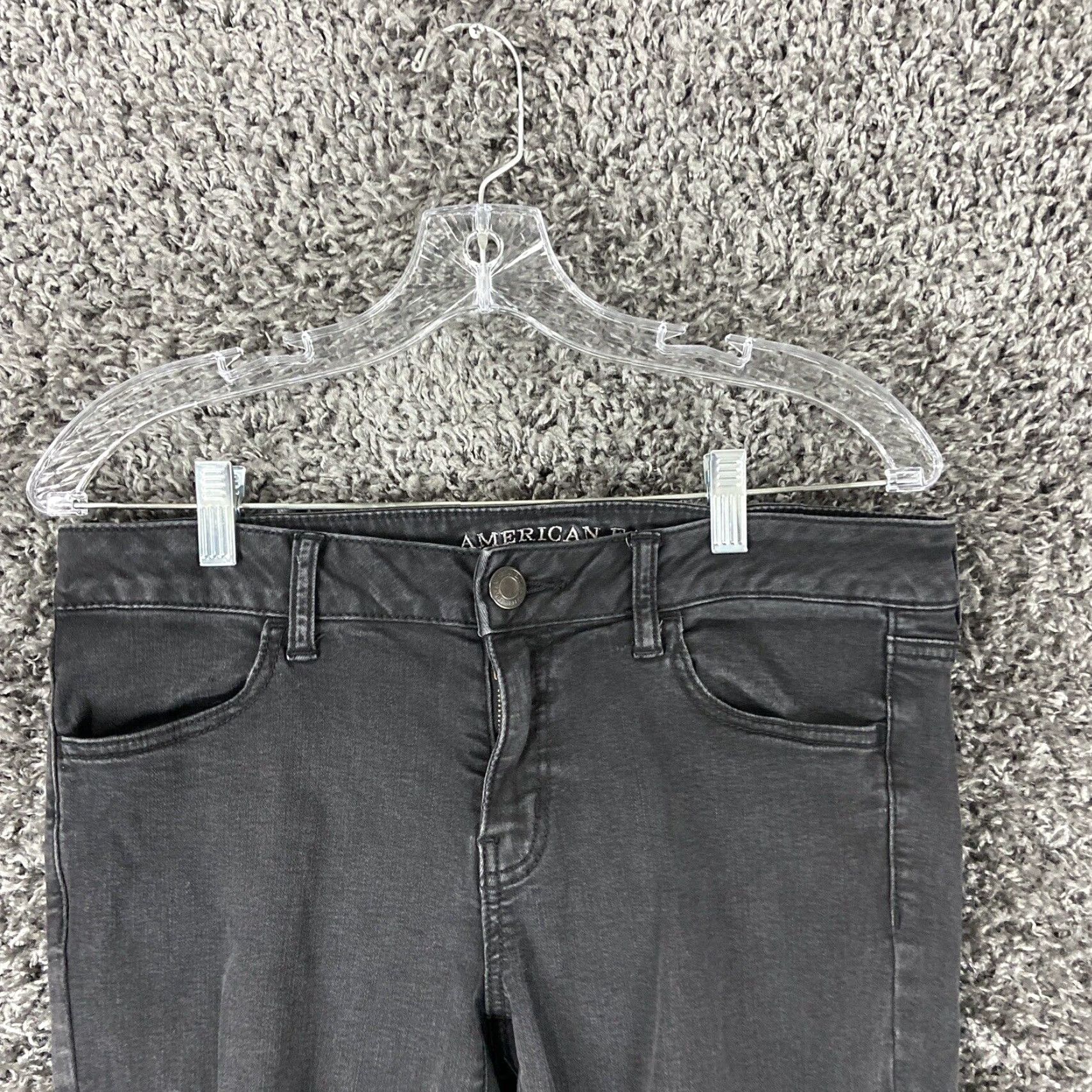 American Eagle Outfitters American Eagle Outfitters Jeans Adult 10 Black Distressed Skinny Womens Size 32" / US 10 / IT 46 - 5 Thumbnail