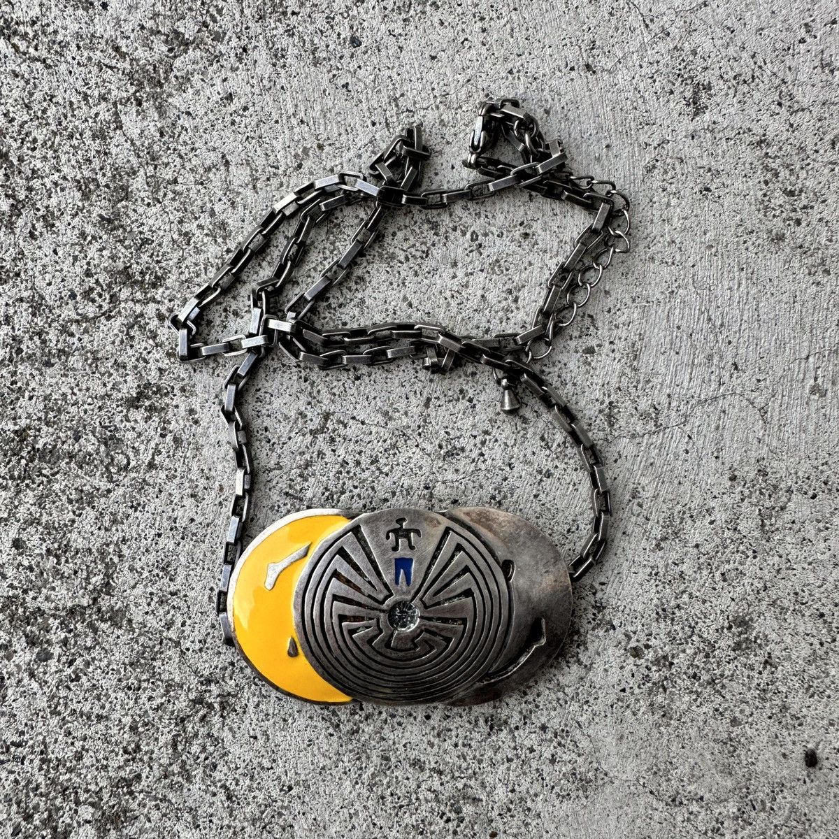 Kapital Smiley face Silver Wapi Sapi Peace Navajo Americana Necklace Size ONE SIZE - 2 Thumbnail