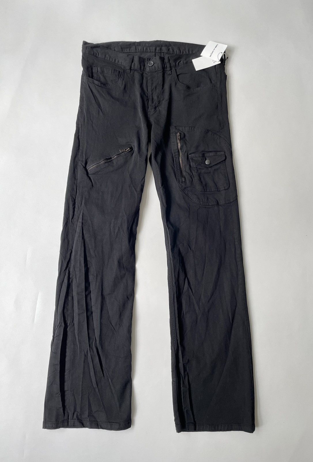 image of Comme Des Garcons x Comme Des Garcons Homme A/w 05 Ma-1 Pocket Cargo Trousers in Black (Size 32)