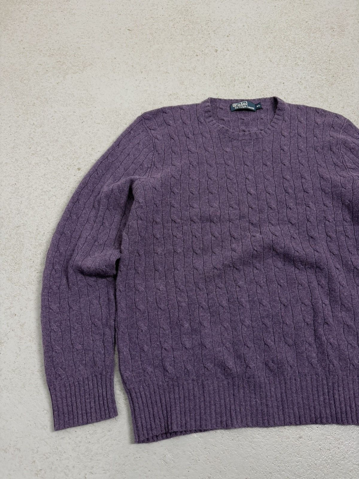 Polo Ralph Lauren Vintage Polo Ralph Lauren Cable Knitted Cashmere Sweater Size US XL / EU 56 / 4 - 3 Thumbnail