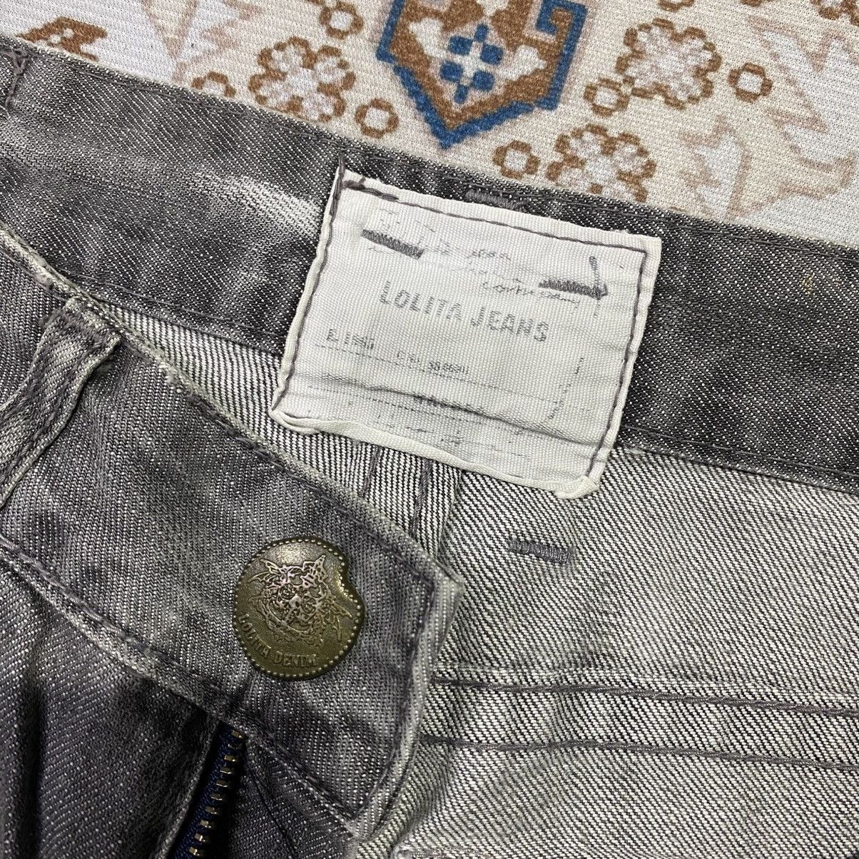 If Six Was Nine × Le Grande Bleu (L.G.B.) 2000s Y2K Lolita Jeans Crossback Grey Washed Jeans Size US 30 / EU 46 - 7 Thumbnail