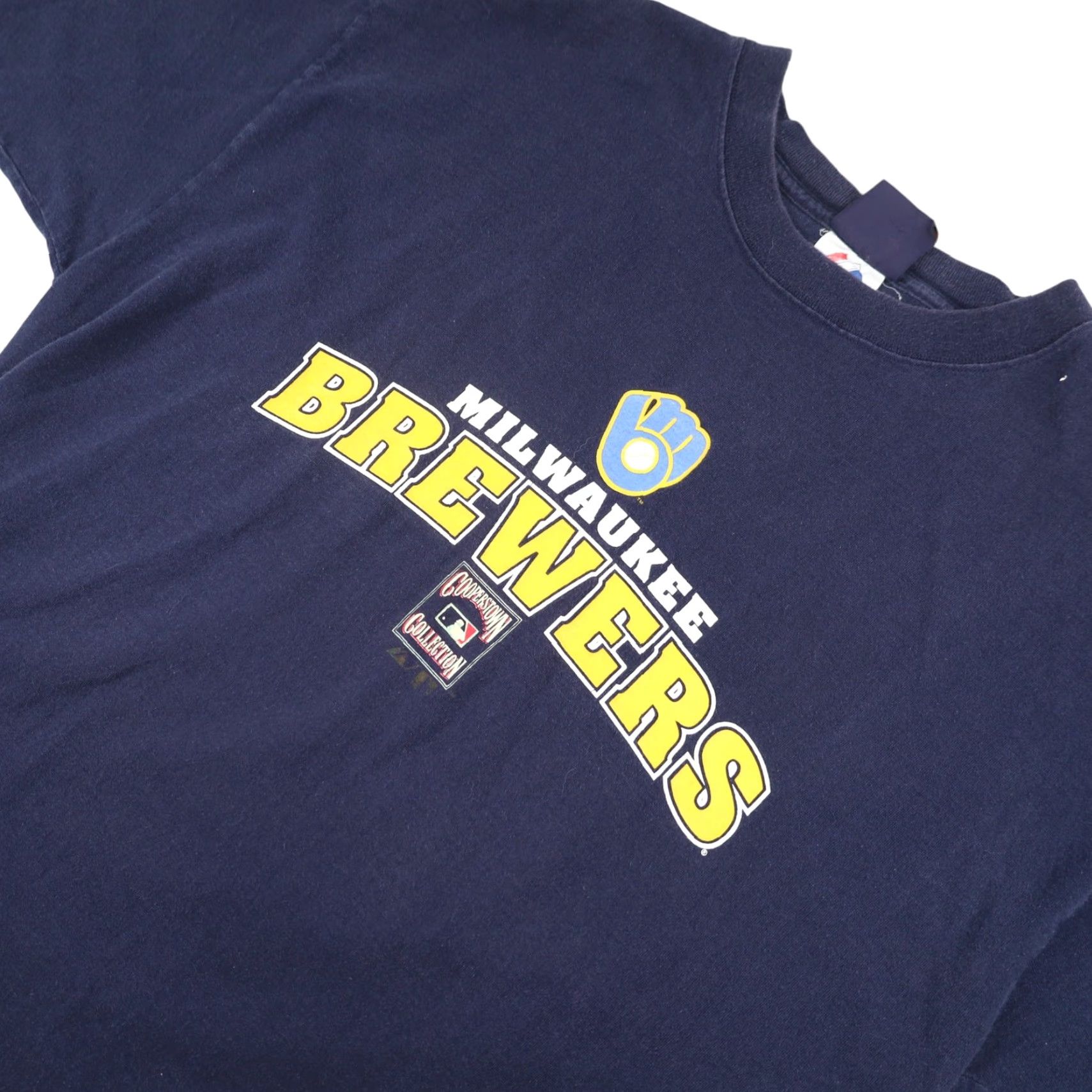 Vintage VINTAGE Majestic Milwaukee Brewers Graphic Shirt XL Men Blue XXL 90s Football? Size US XL / EU 56 / 4 - 2 Thumbnail