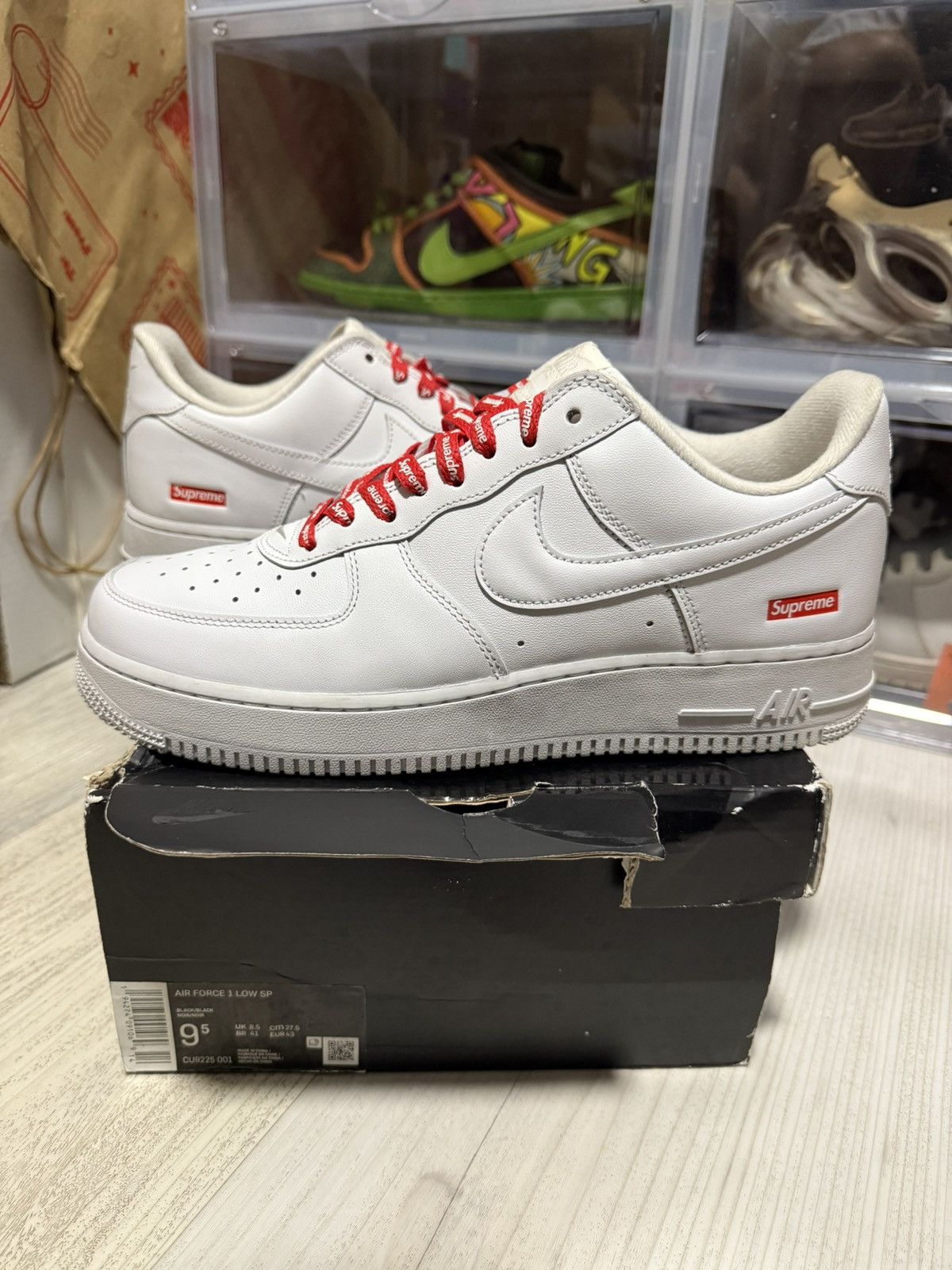 Supreme Nike Air Force 1 Low Box Logo White