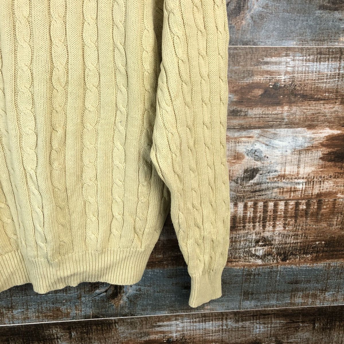 Vintage DLL Rama japan vintage Yellow Cardigan Knitwear #C046 Size US L / EU 52-54 / 3 - 16 Thumbnail