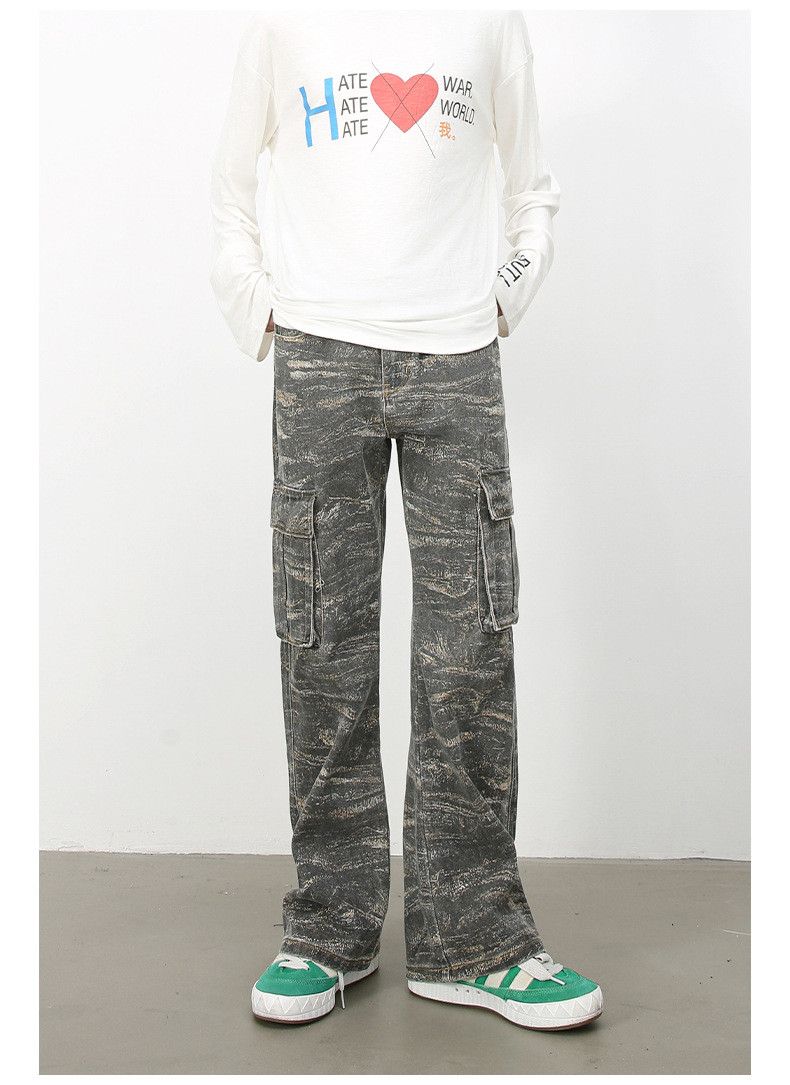 Japanese Brand × Jean American distressed pocket loose camouflage cargo jeans Size US 32 / EU 48 - 4 Thumbnail