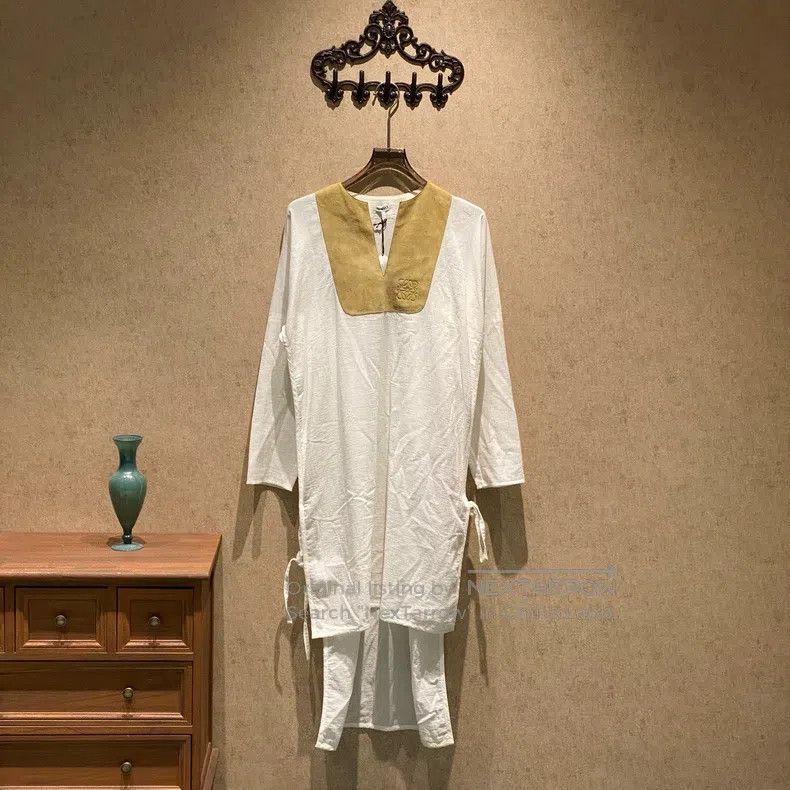 Loewe Loewe White Patchwork Letter Logo Dress Size XS / US 0-2 / IT 36-38 - 1 Thumbnail