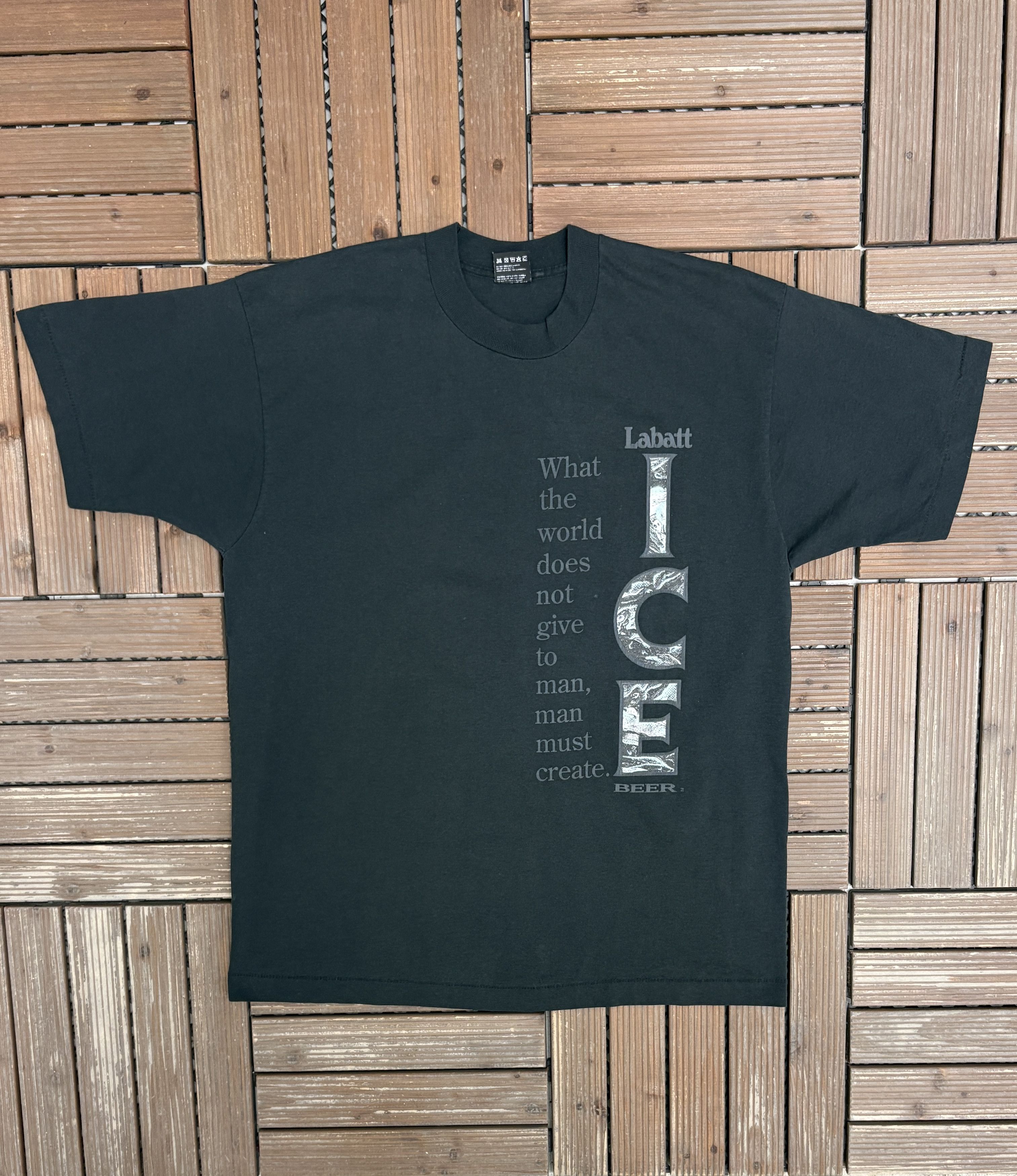 Vintage Labatt Ice Beer Vintage Black T-Shirt Tee Size US XL / EU 56 / 4 - 1 Thumbnail