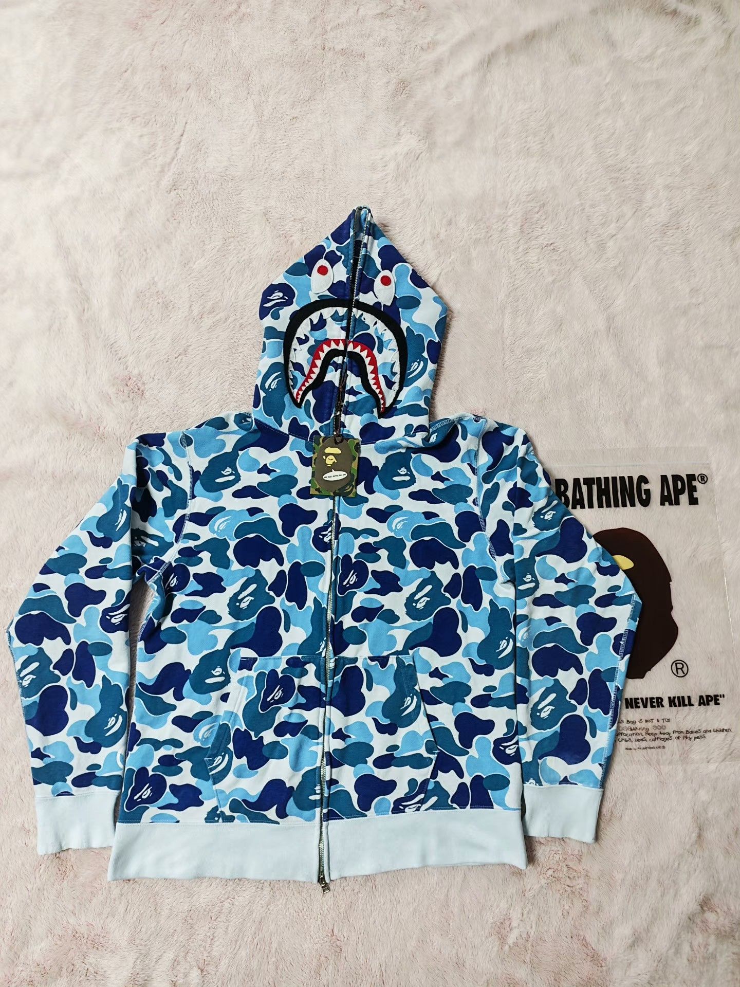 Bape Bape Blue Light Jacket XL Men Size US XL / EU 56 / 4 - 1 Thumbnail