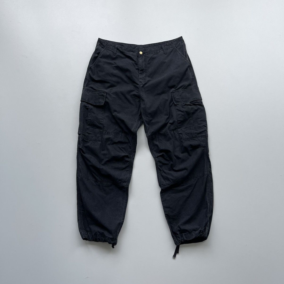 Carhartt Wip Carhartt WIP Cargo Baggy Regular Fit Pants Washed Black Size US 38 / EU 54 - 1 Thumbnail