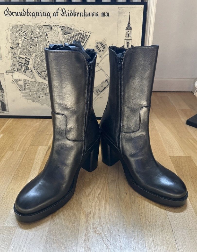 Ann Demeulemeester Beautiful leather calf height boots Size US 11 / IT 41 - 3 Thumbnail