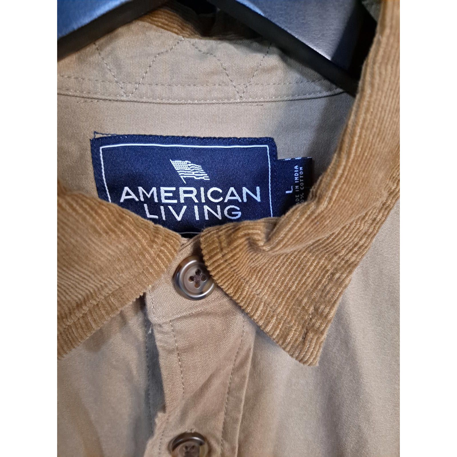 Other American Living Heavy Duty Tan Button Up with Corduroy Colla Size US L / EU 52-54 / 3 - 5 Thumbnail