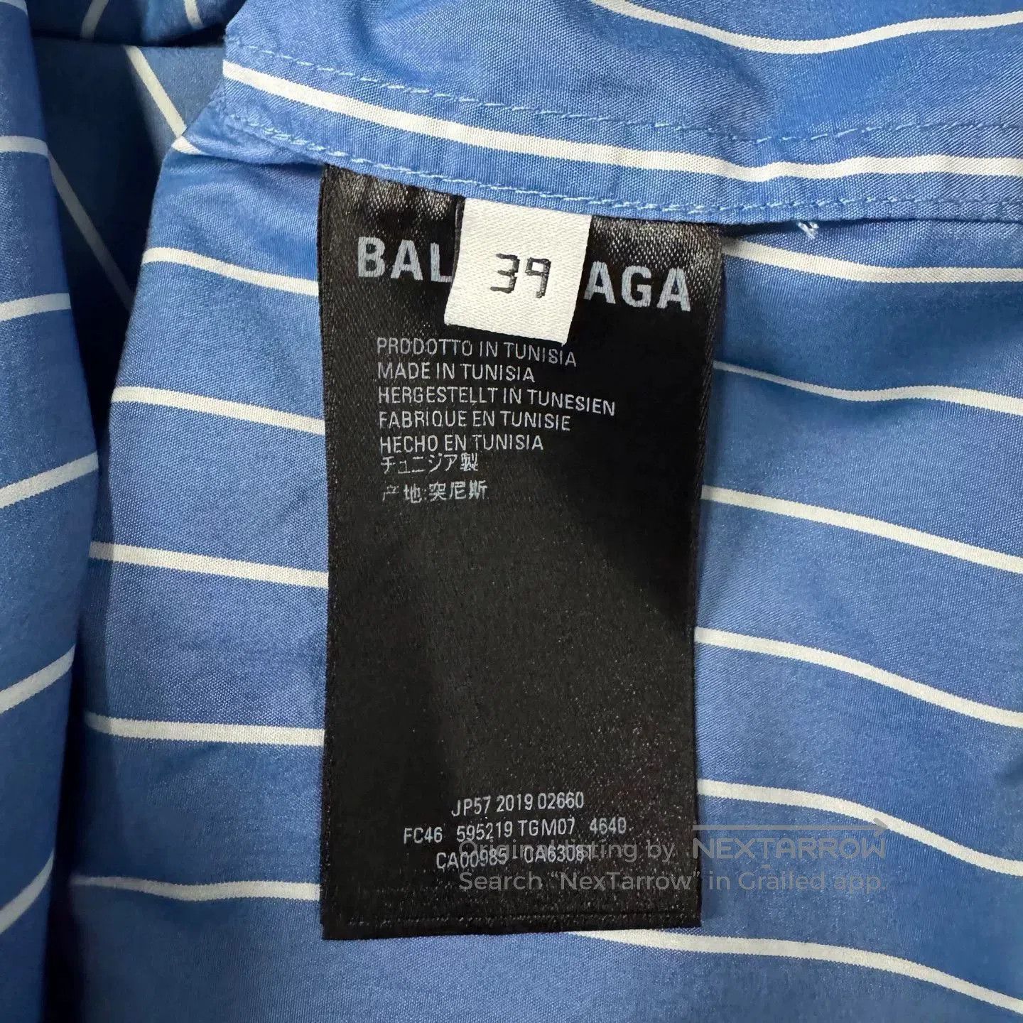 Balenciaga Balenciaga Blue Stripe Shirt. Size US L / EU 52-54 / 3 - 4 Thumbnail