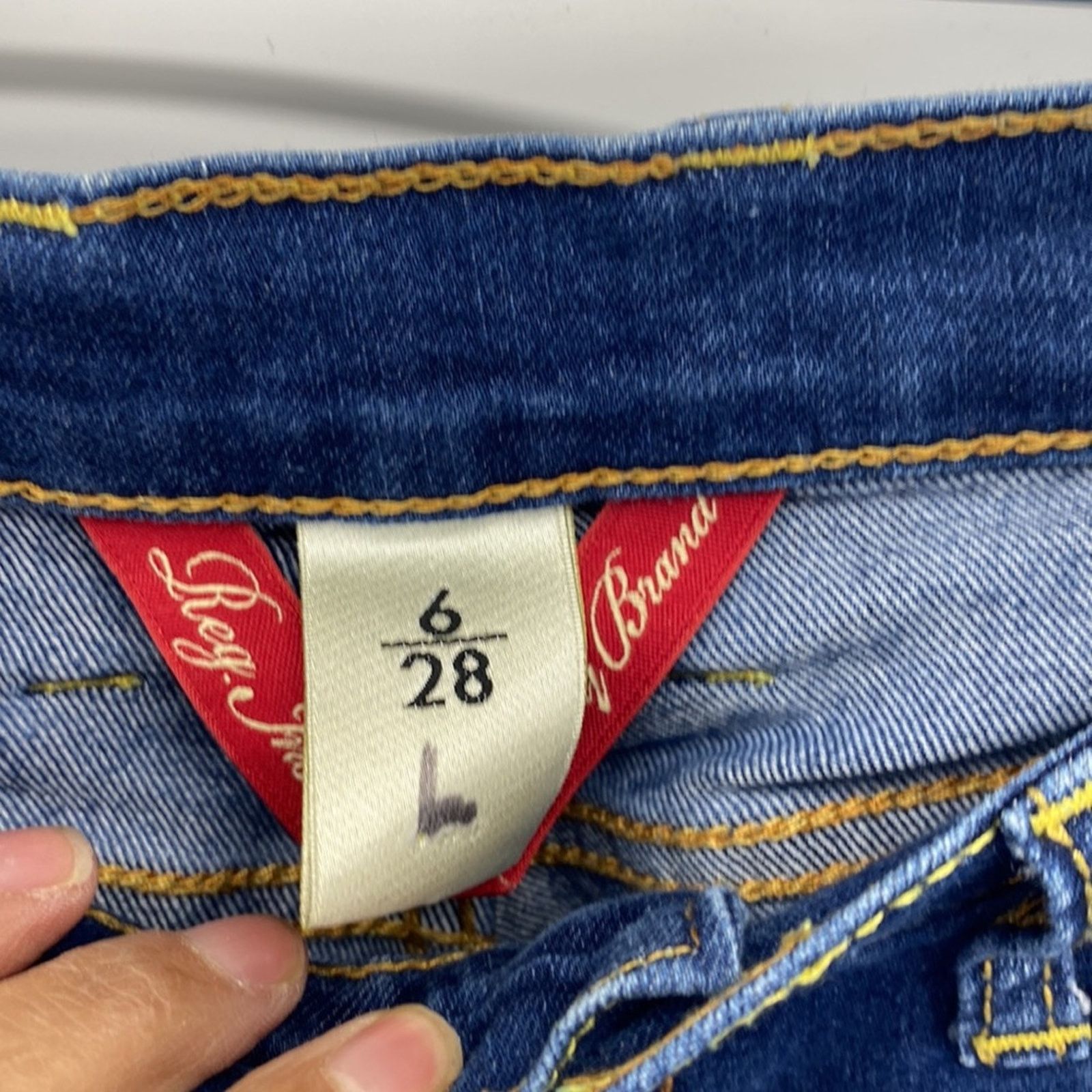 Lucky Brand Lucky Brand mid rise flare Y2K bohemian Gypsy jeans sz 28 Size 28" / US 6 / IT 42 - 4 Thumbnail