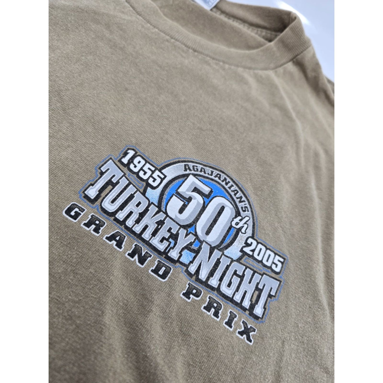 Vintage Grand Prix 50th Turkey night Grand Prix Midget racing event 2005 Irwindale CA - T Shirt 2XL Nike Shirt White Cat Mens Size US XXL / EU 58 / 5 - 7 Thumbnail