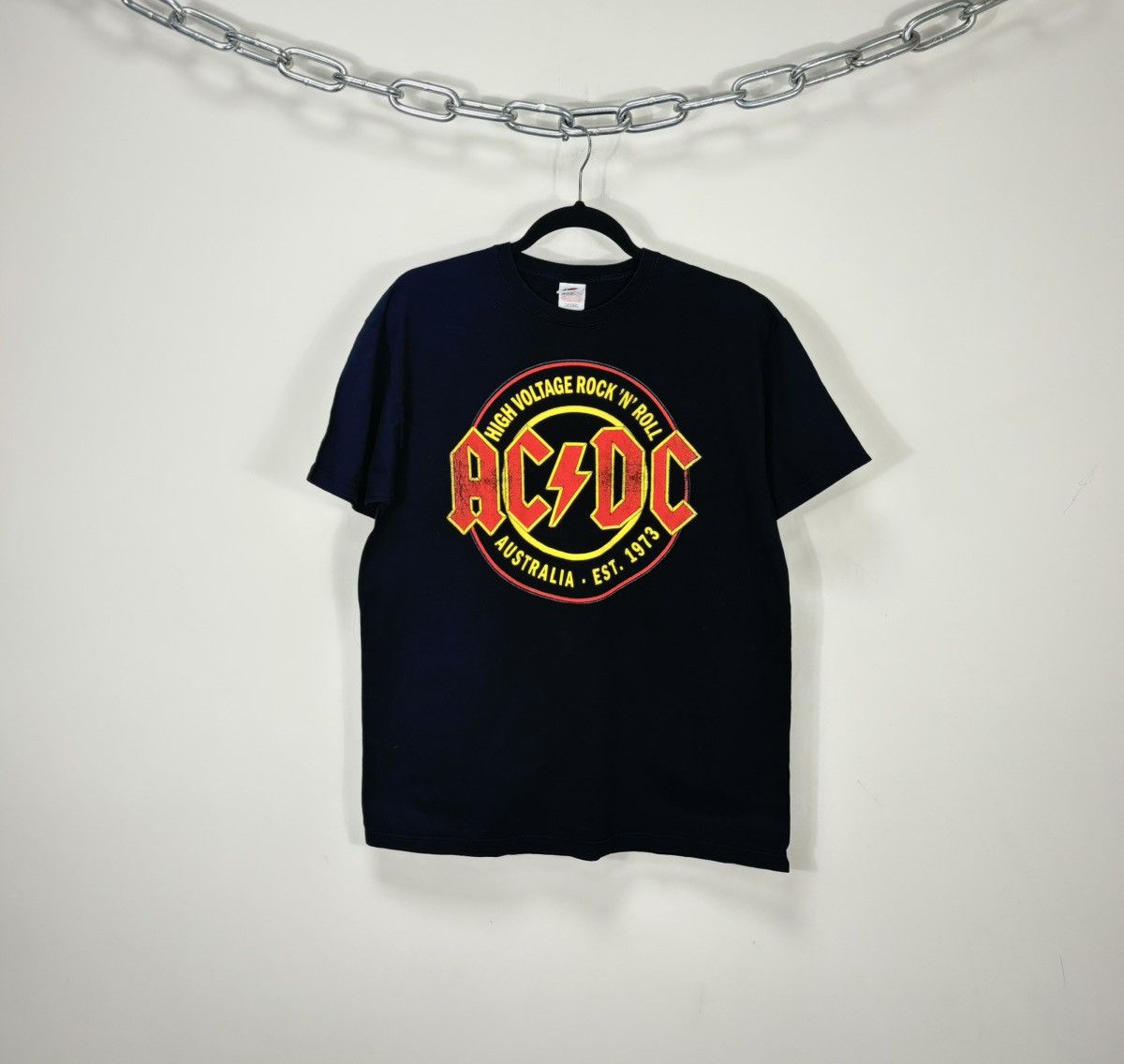 AC/DC Vintage AC/DC Big Logo Rare Black Band Rock Tee Size US L / EU 52-54 / 3 - 1 Thumbnail