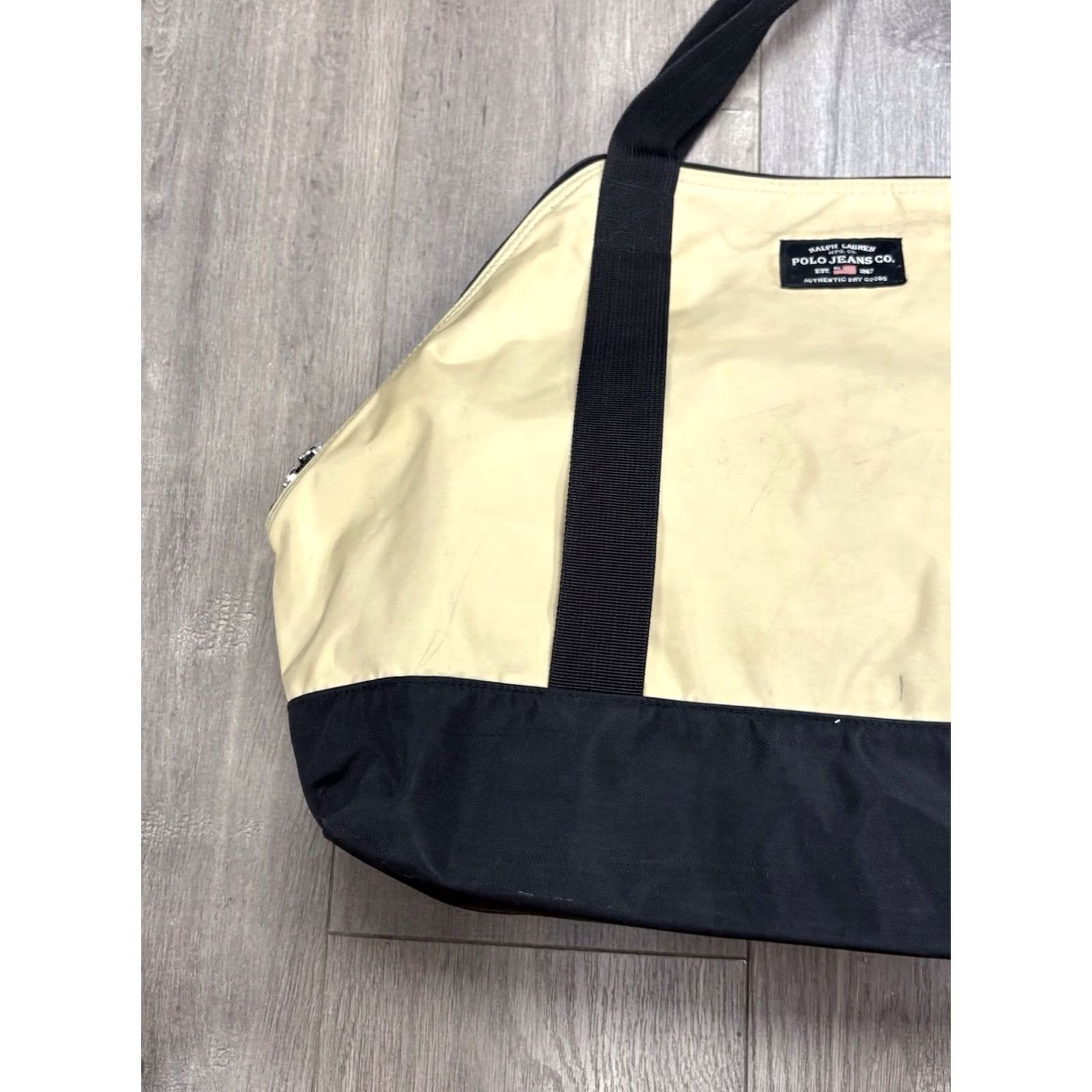 Vintage VINTAGE Polo Jeans Co. Ralph Lauren shoulder bag purse Beige And black Large Unisex Adults Size 36" / US 14 / IT 50 - 2 Thumbnail
