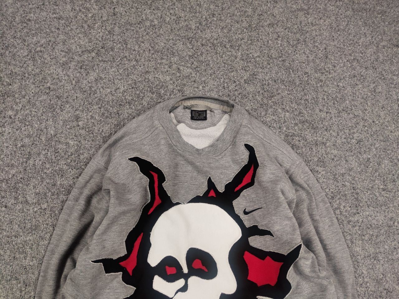 Nike Vintage Nike USA Custom Skeleton Oversized Sweatshirt Y2K Size US S / EU 44-46 / 1 - 4 Thumbnail