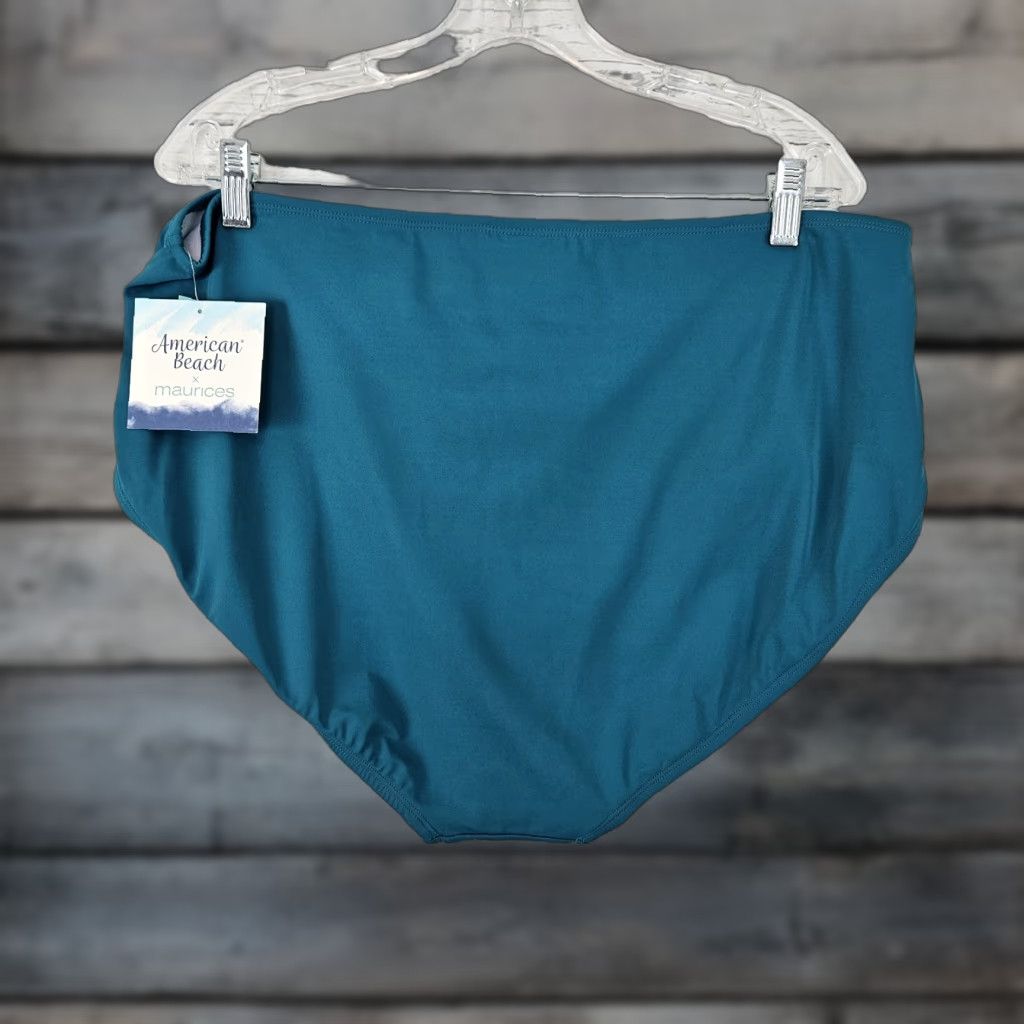Vintage American Beach x Maurices Womens Bikini Bottom Sz 2XL Teal Size 40" / US 18 - 1 Thumbnail