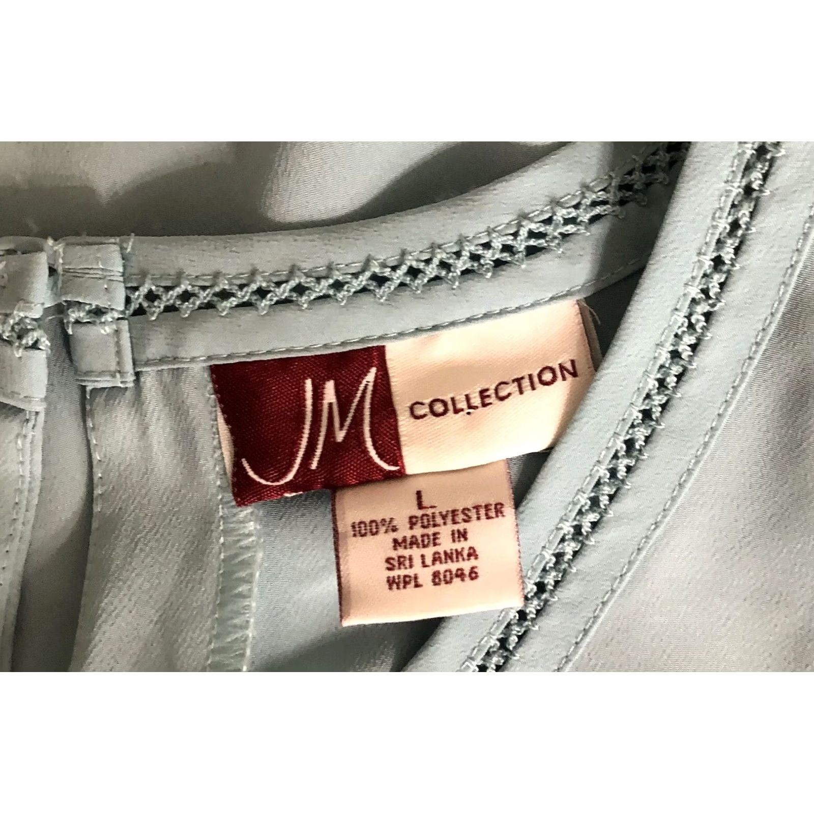 JM Collection VINTAGE JM collection Blouse L Lt Blue Capsule Career Office Retro 90s Y2K Womens Size L / US 10 / IT 46 - 4 Thumbnail