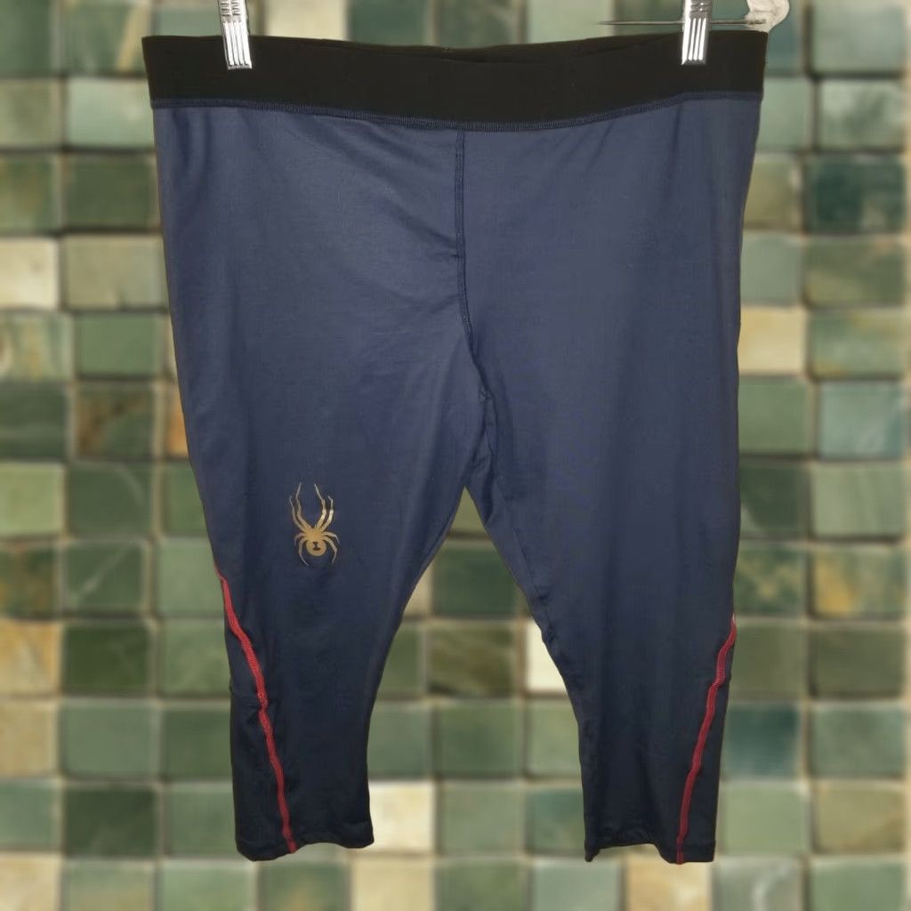 Spyder Spyder Compression Legging Capris Blue Large Womens Size 36" / US 14 / IT 50 - 1 Thumbnail