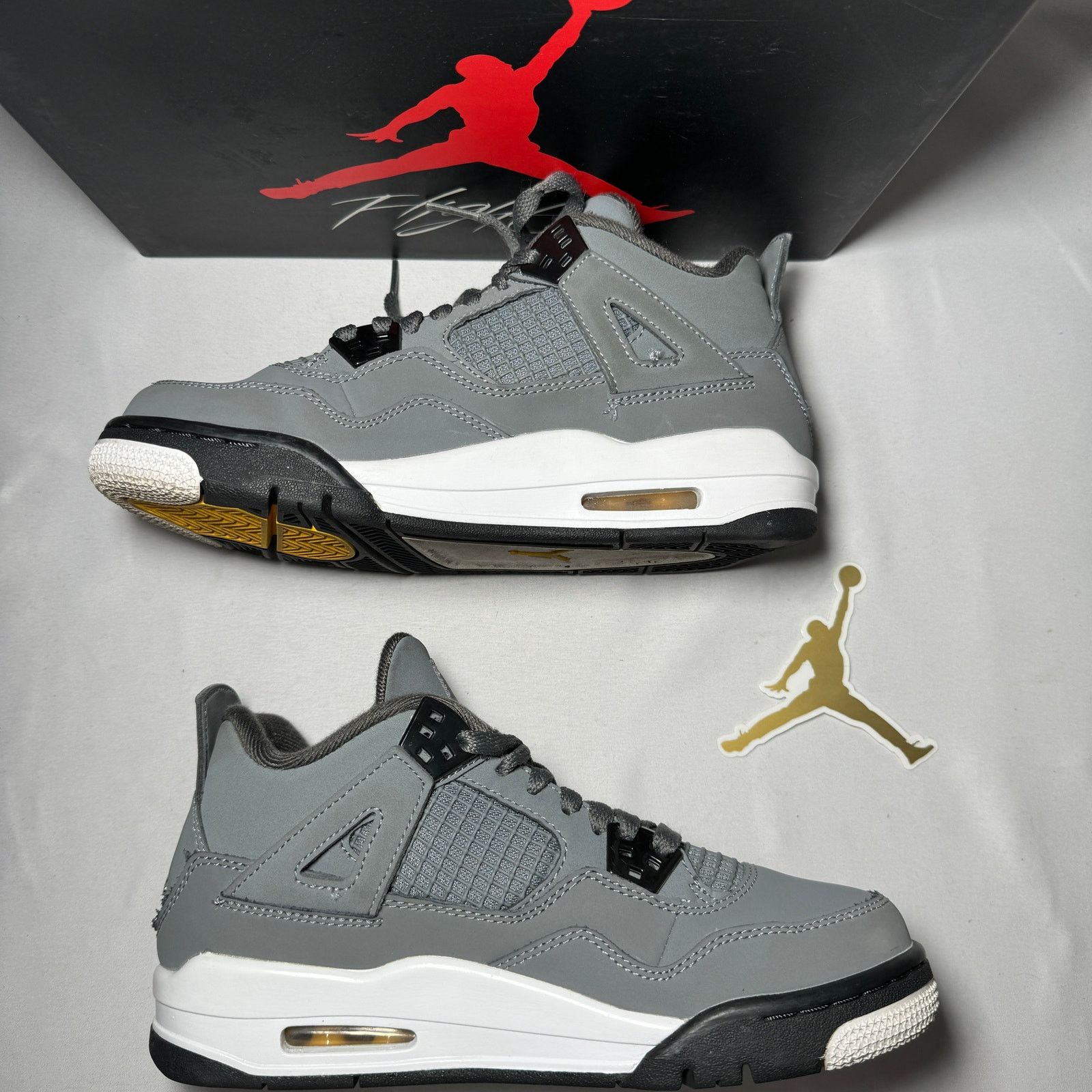 Jordan Brand × Nike Size 5 - Air Jordan 4 Retro GS Cool Grey 2019 Men's Shoes Size US 5 / EU 37 - 3 Thumbnail