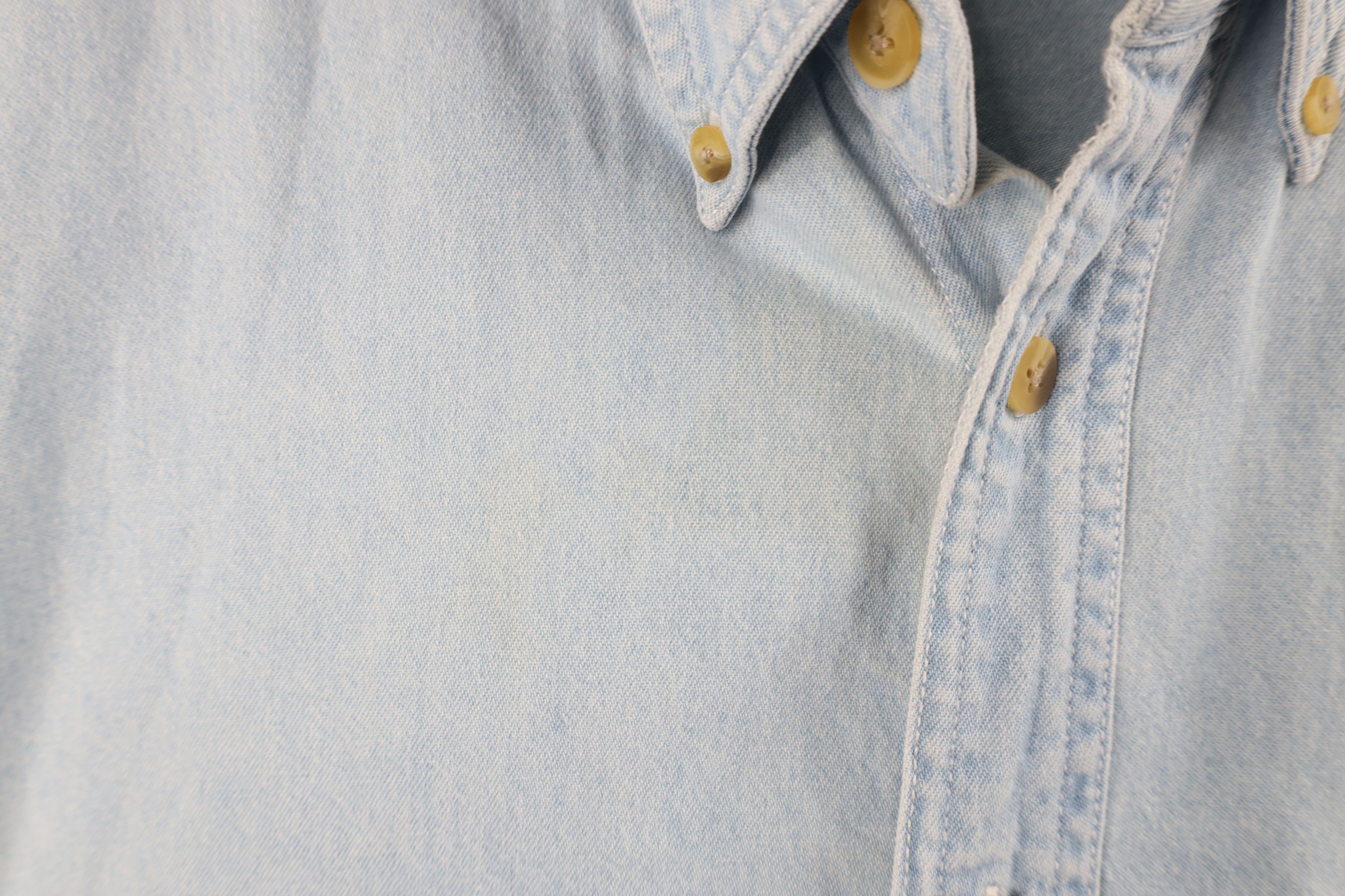 Vintage Vintage 90s Ohio State University Denim Jean Button Shirt Size US L / EU 52-54 / 3 - 8 Thumbnail