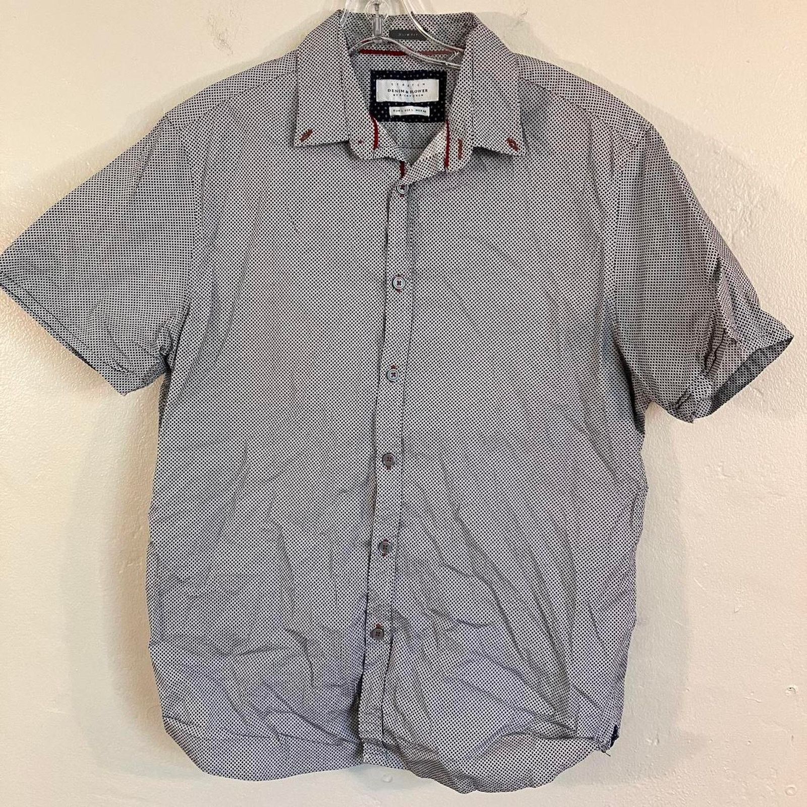 Other Ricky Singh Denim & Flower Slim Fit Short Sleeve Button Up Size US L / EU 52-54 / 3 - 1 Thumbnail
