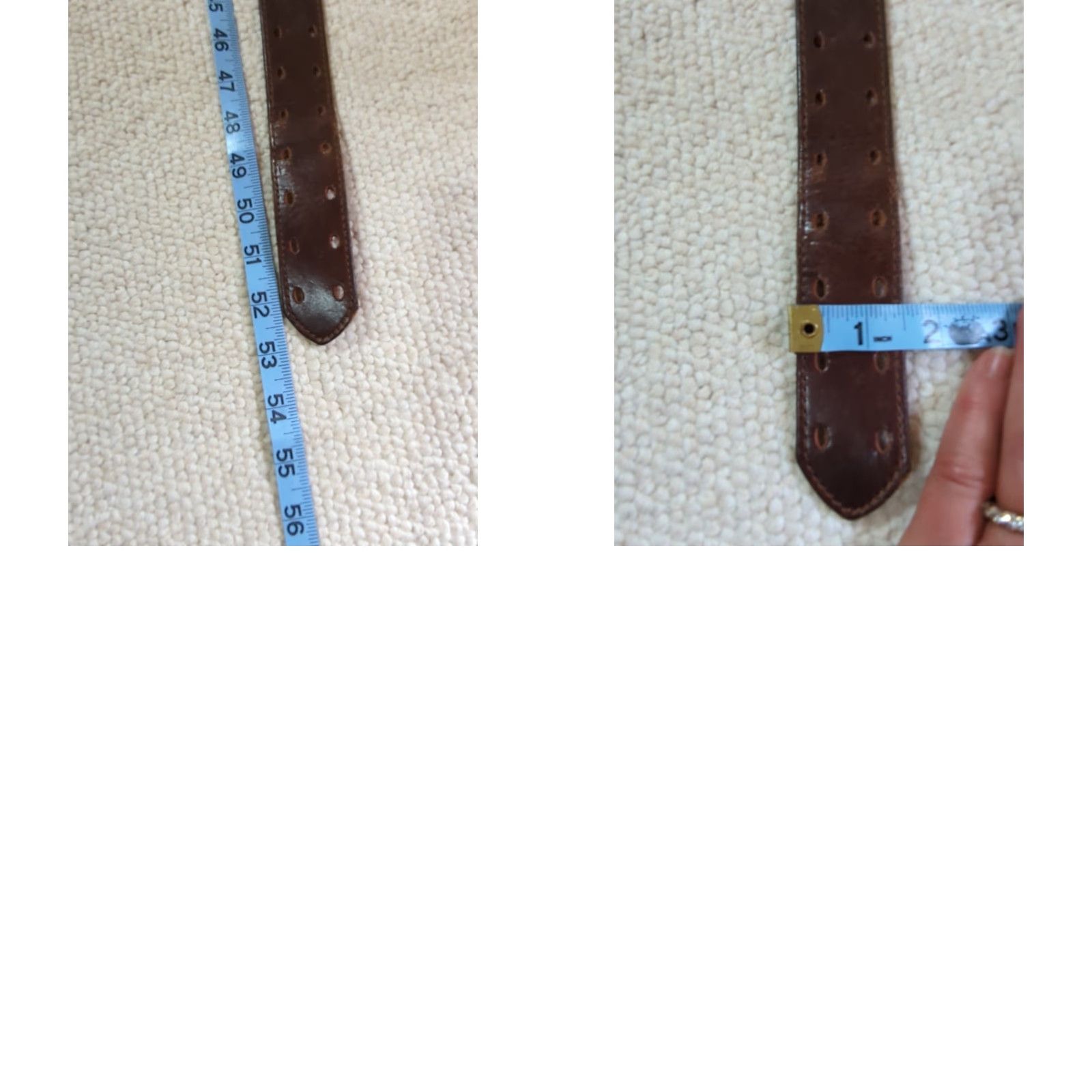Doublet Mens Belt Brown Leather 2 Hole Double Prong 2XL Mexico Belt Width 1.5" Buckle Work Belt Mens Size ONE SIZE - 8 Thumbnail