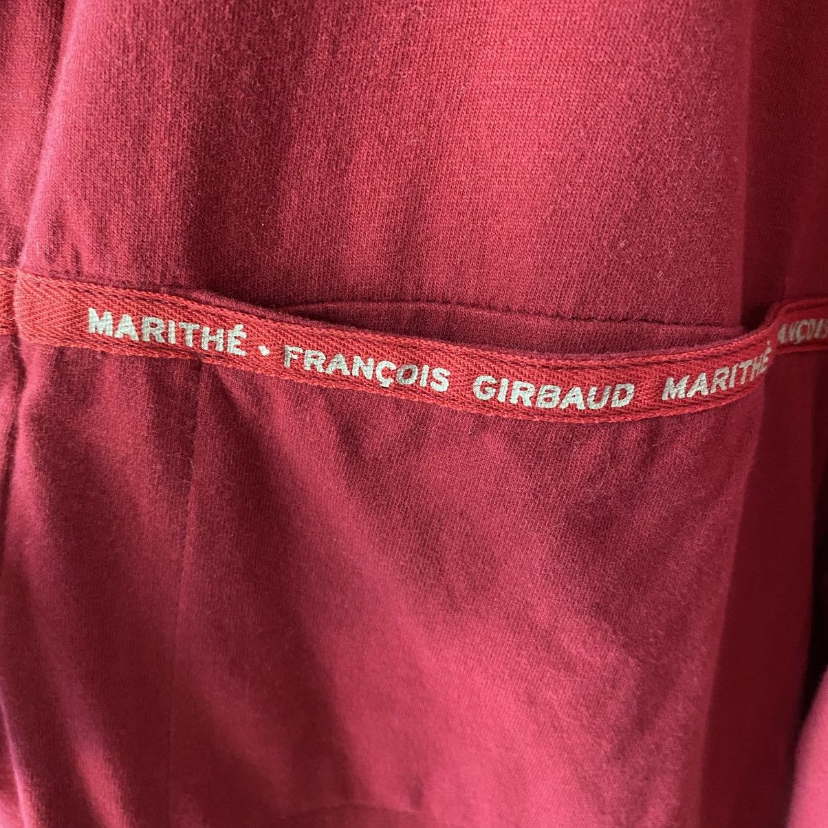 Marithe + Francois Girbaud MARITHE FRANÇOIS GIRBAUD Red Zip-Detail Long Sleeve Shirt Size US L / EU 52-54 / 3 - 7 Thumbnail