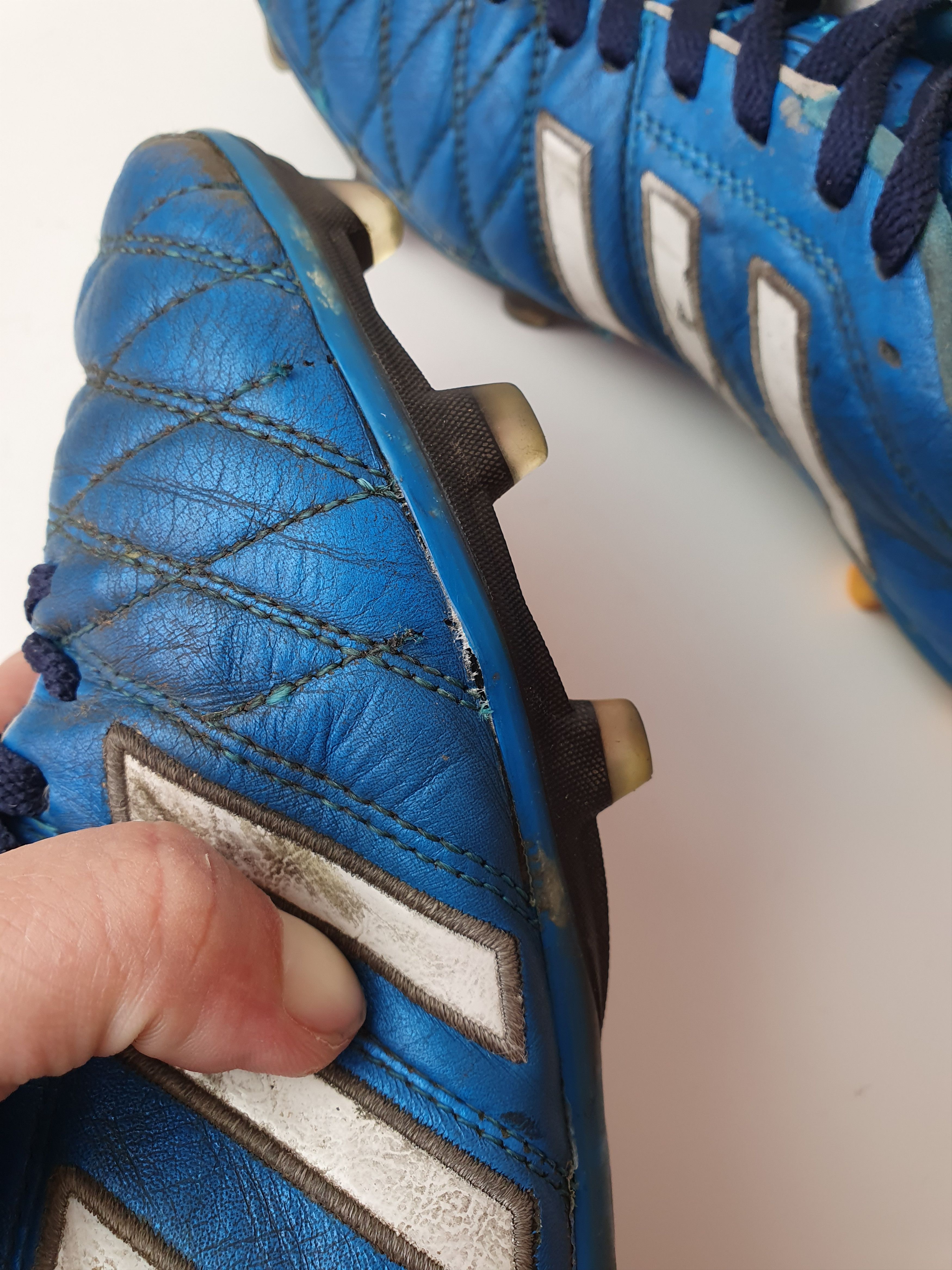 Adidas Vinatge Football Caps Adidas Adipure 11 Pro Blue Soccer Size US 8.5 / EU 41-42 - 14 Thumbnail