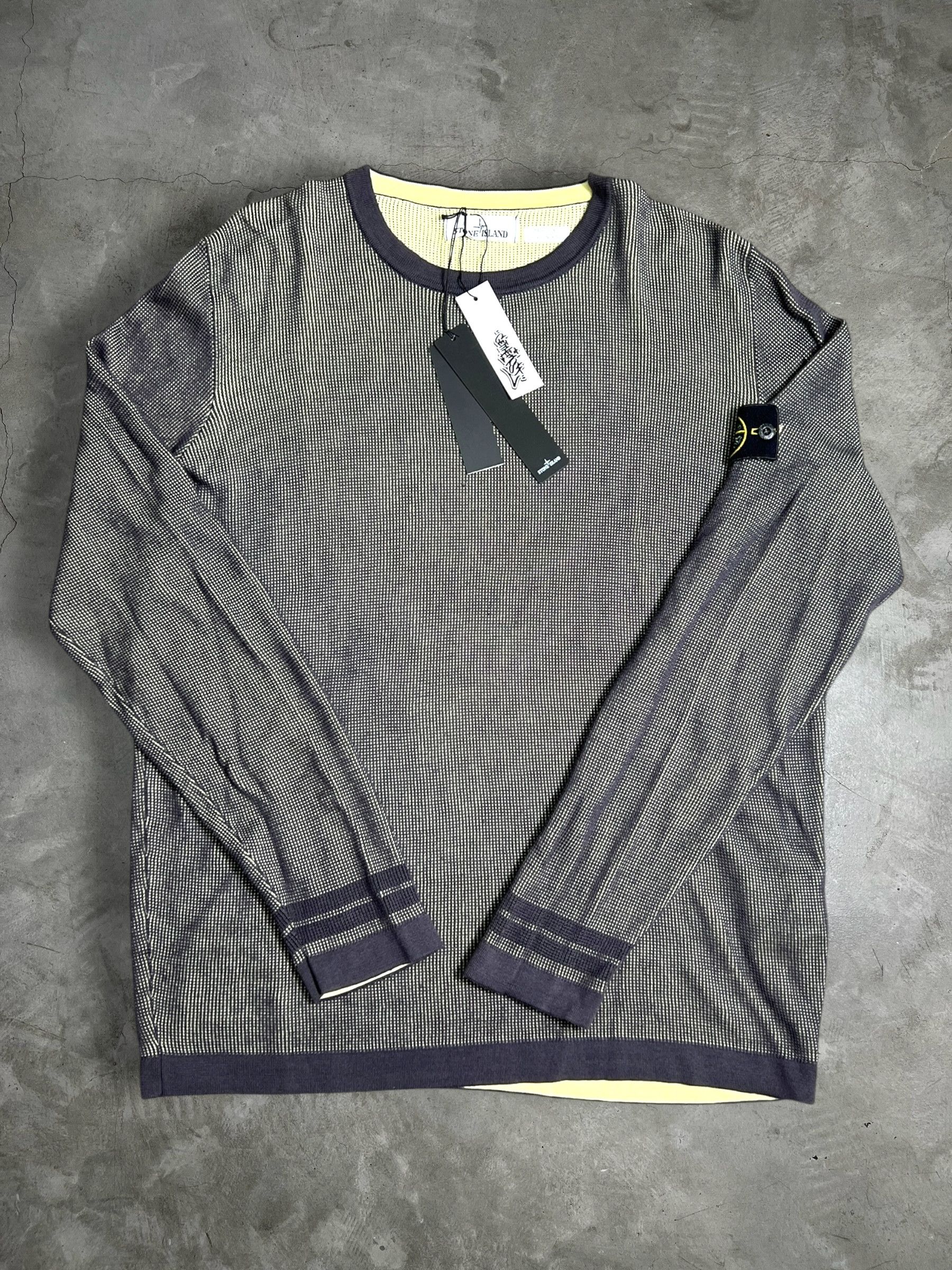 Stone Island *NWT Stone Island Two-Tone Knit Sweater (XL) JKA104 Size US XL / EU 56 / 4 - 1 Thumbnail