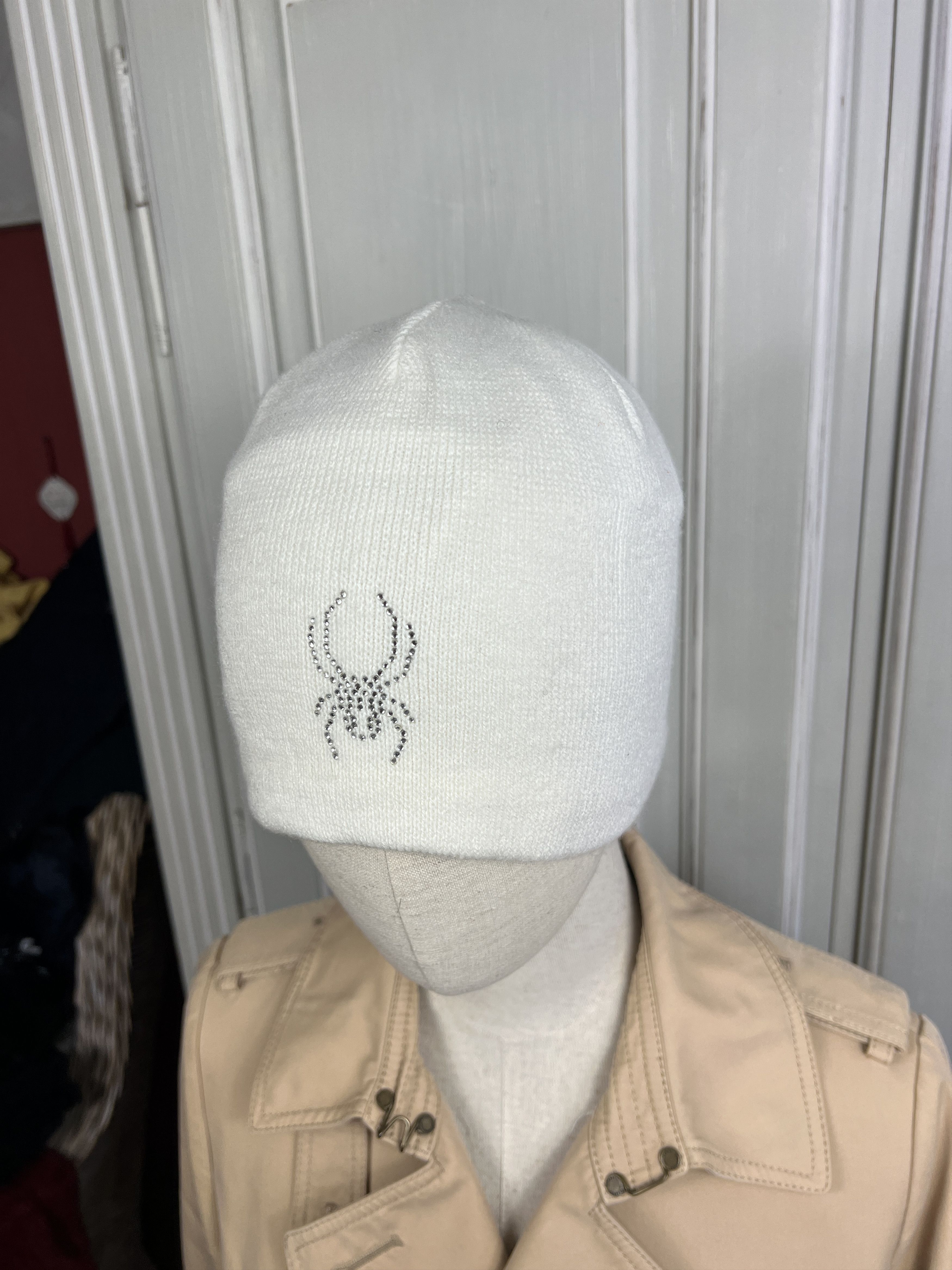 Spyder y2k spyder web beanie white rhinestones Size ONE SIZE - 5 Thumbnail