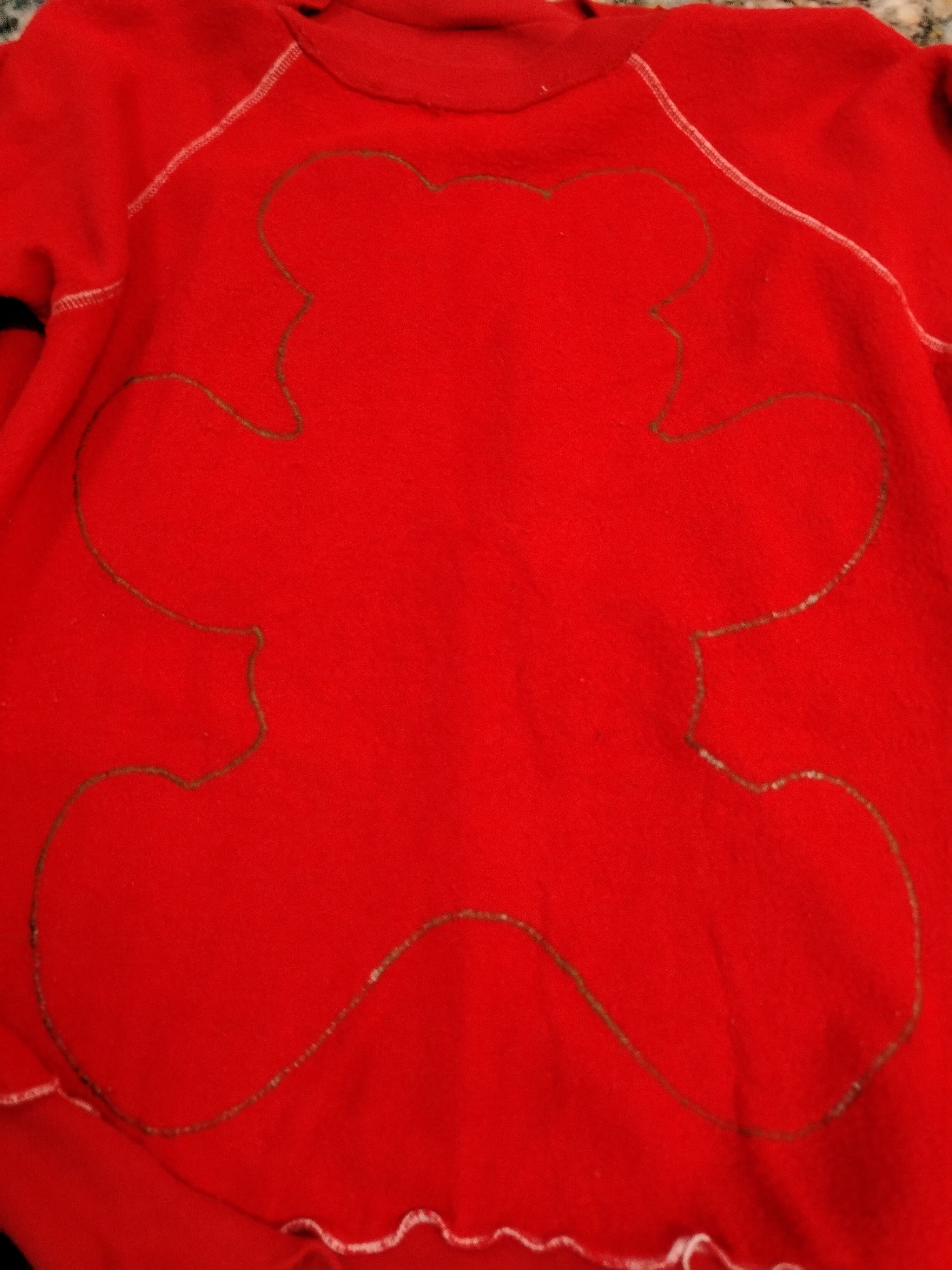 Vintage Vintage 80/90s mirror teddy bear sweatshirt tshirt Size XL / US 12-14 / IT 48-50 - 6 Thumbnail