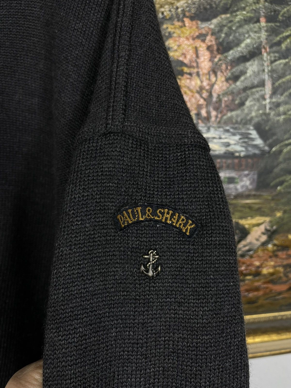 Designer × Paul & Shark × Vintage Retro 90s Black Sweater Paul & Shark Pull Knitwear Jumper Size US XXL / EU 58 / 5 - 7 Thumbnail