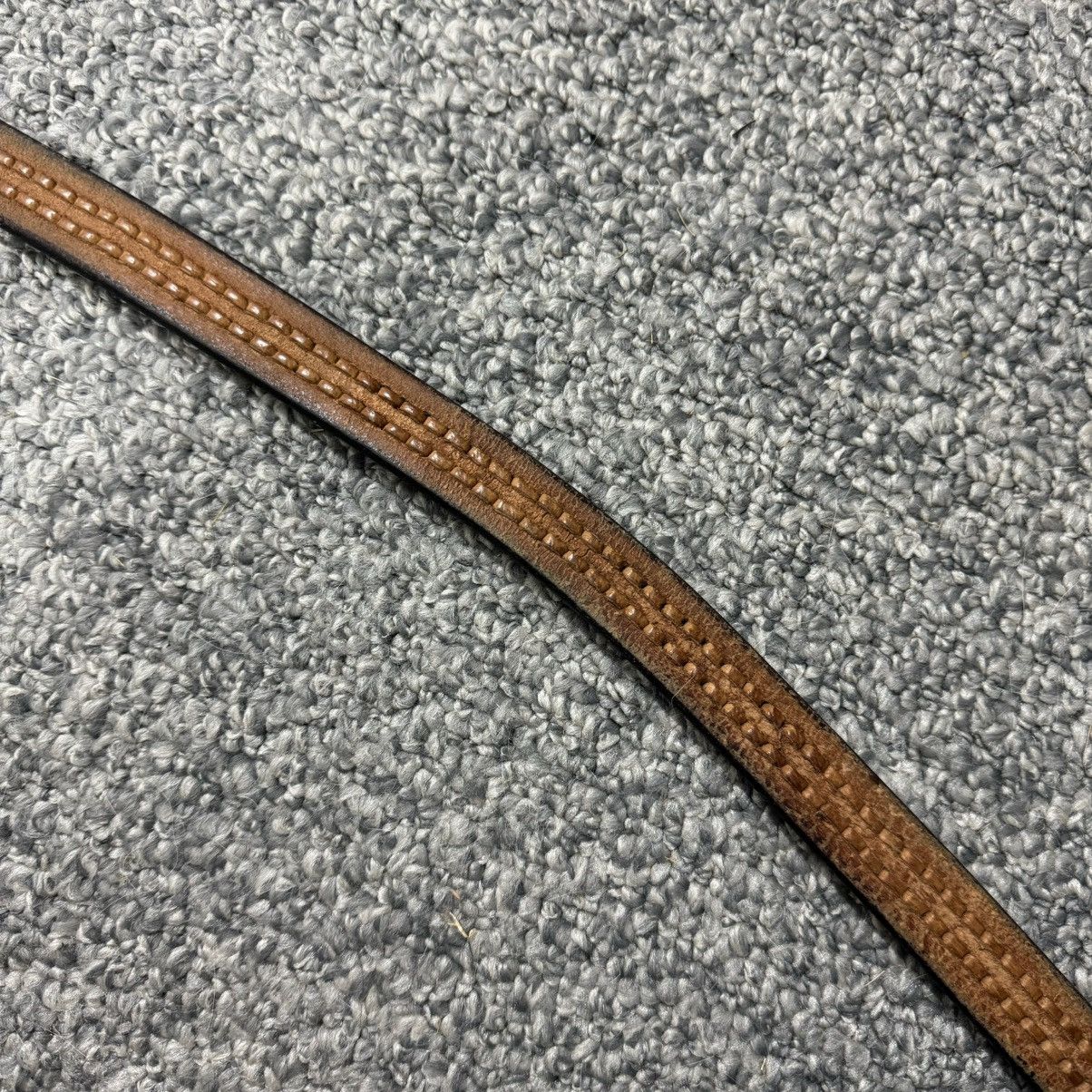 Vintage Vintage Unisex Black Leather Western Whipstitch Skinny Belt Size ONE SIZE - 7 Thumbnail
