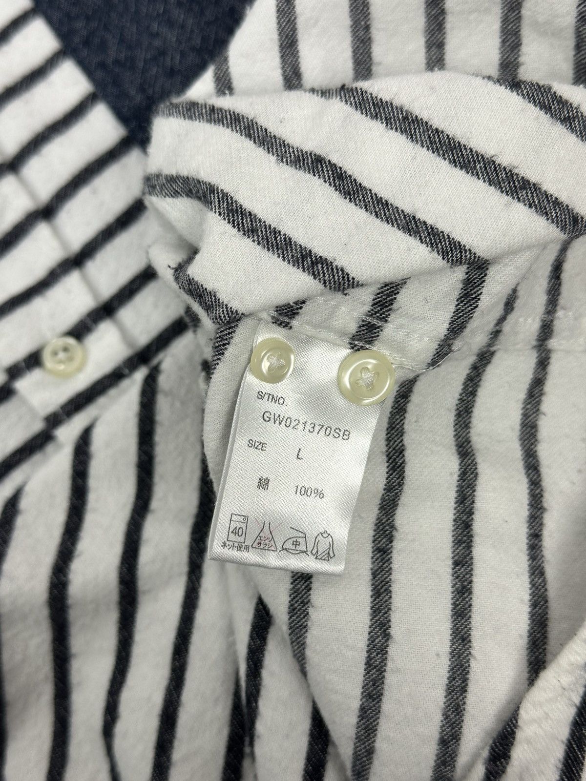 Global Work × Japanese Brand × Vintage Global Work Flannel Stripped Men's Long Sleeve Shirt Size US M / EU 48-50 / 2 - 10 Thumbnail