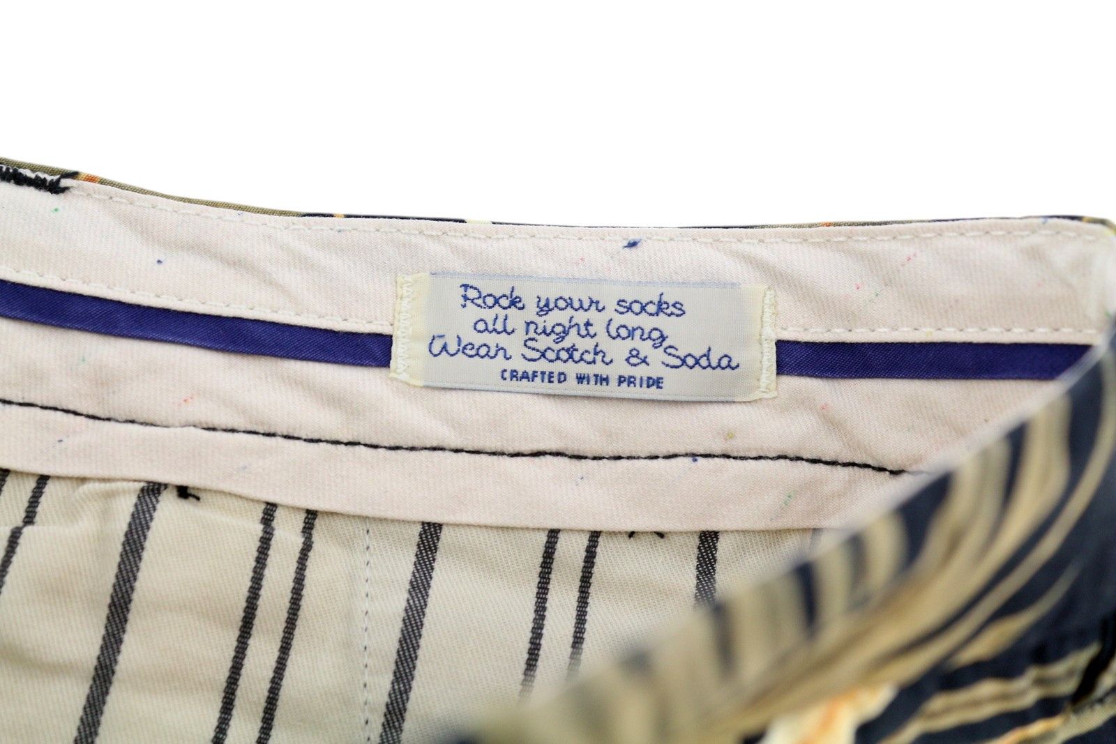 Scotch & Soda W31 Chino Dark Leafs Patterned Zip Fly Logo 84161 Size US 31 - 7 Thumbnail