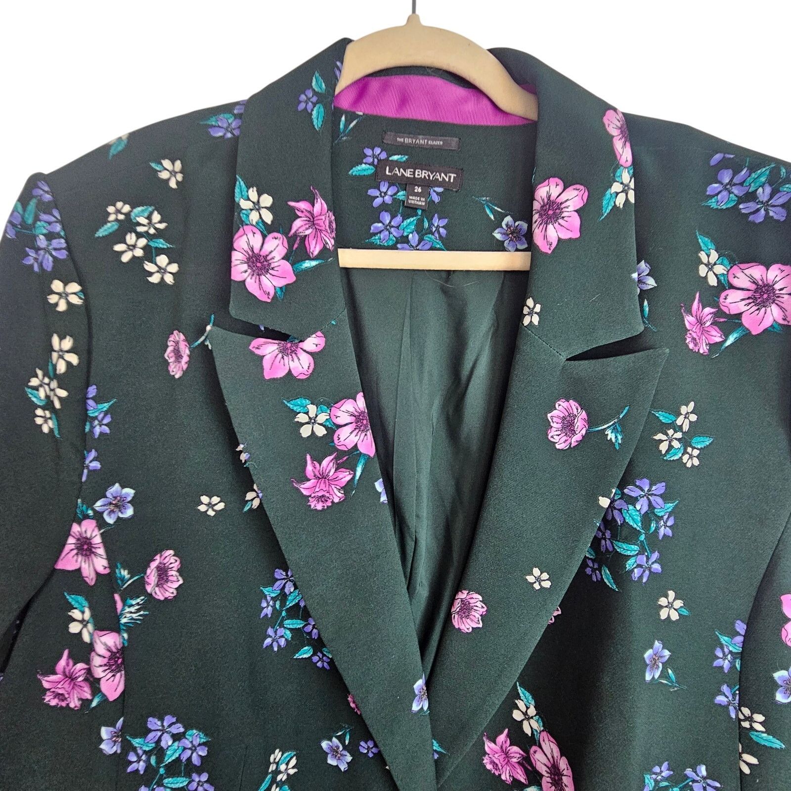 Laneus Lane Bryant Womens Floral The Bryant Blazer Plus Size 26 Size 4XL / US 24-26 - 2 Thumbnail