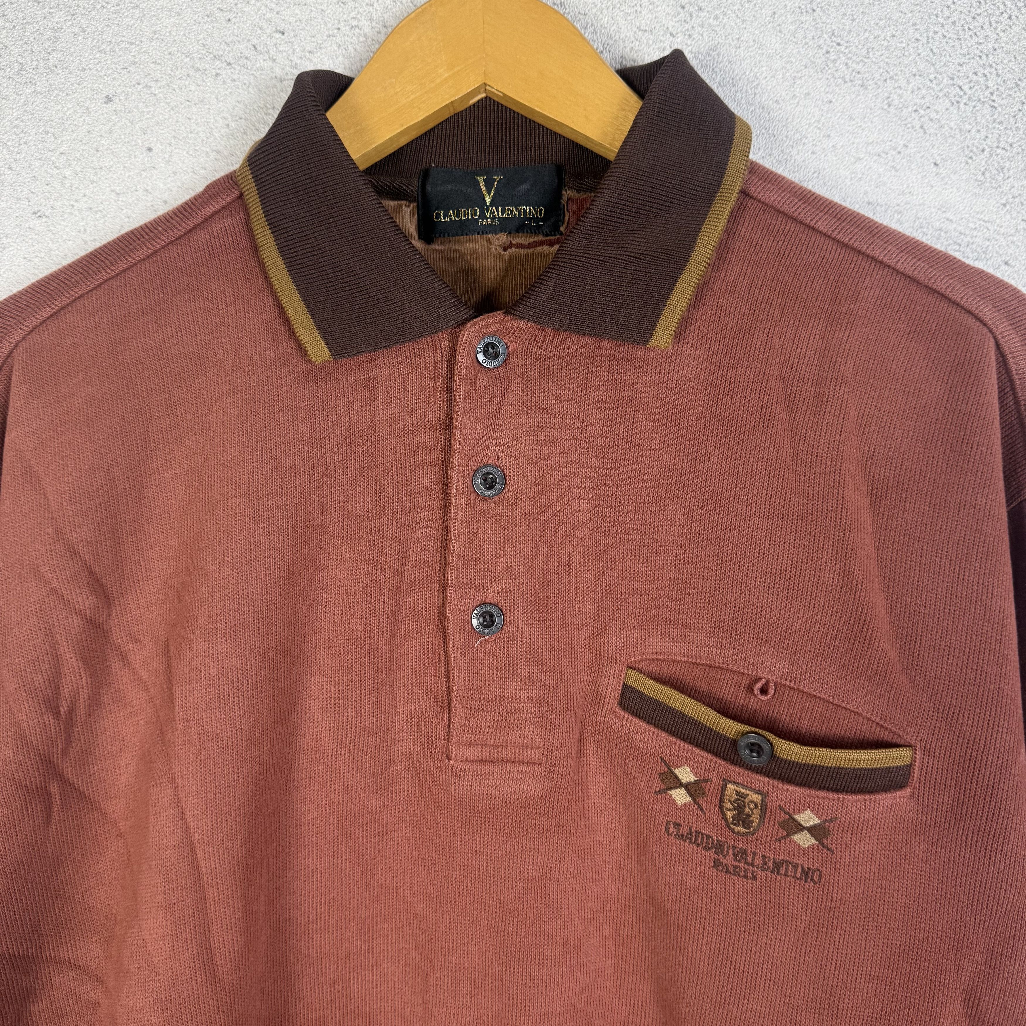 Valentino Vintage Claudio Valentino Collared Sweatshirt Crewneck Size US M / EU 48-50 / 2 - 3 Thumbnail
