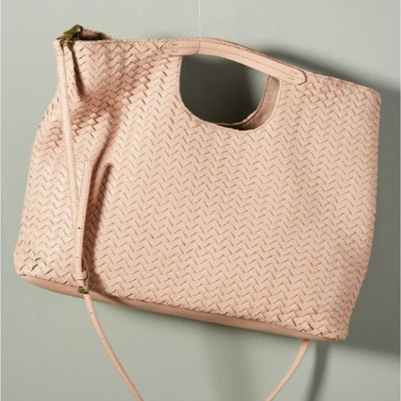 Anthropologie Anthropologie Rose Gold Oversized Woven Tote Bag Size ONE SIZE - 1 Thumbnail