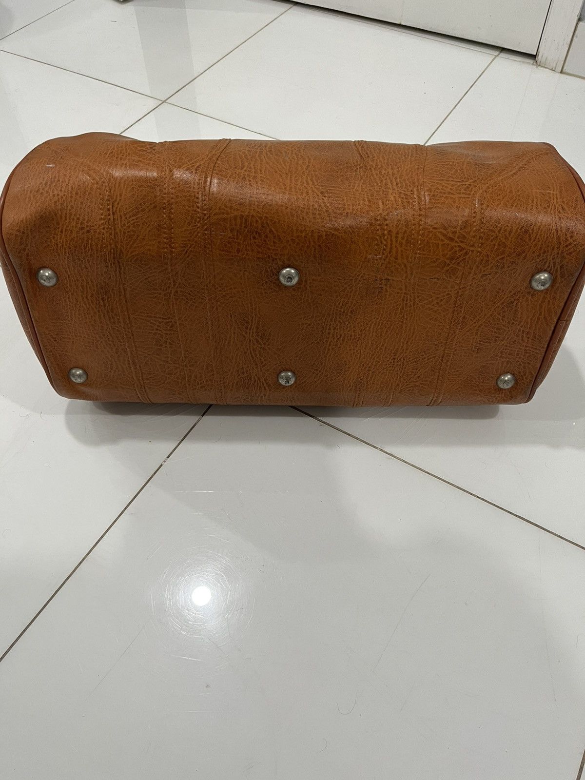 Vintage Vintage Brown Leather Duffle Bag Size ONE SIZE - 3 Thumbnail