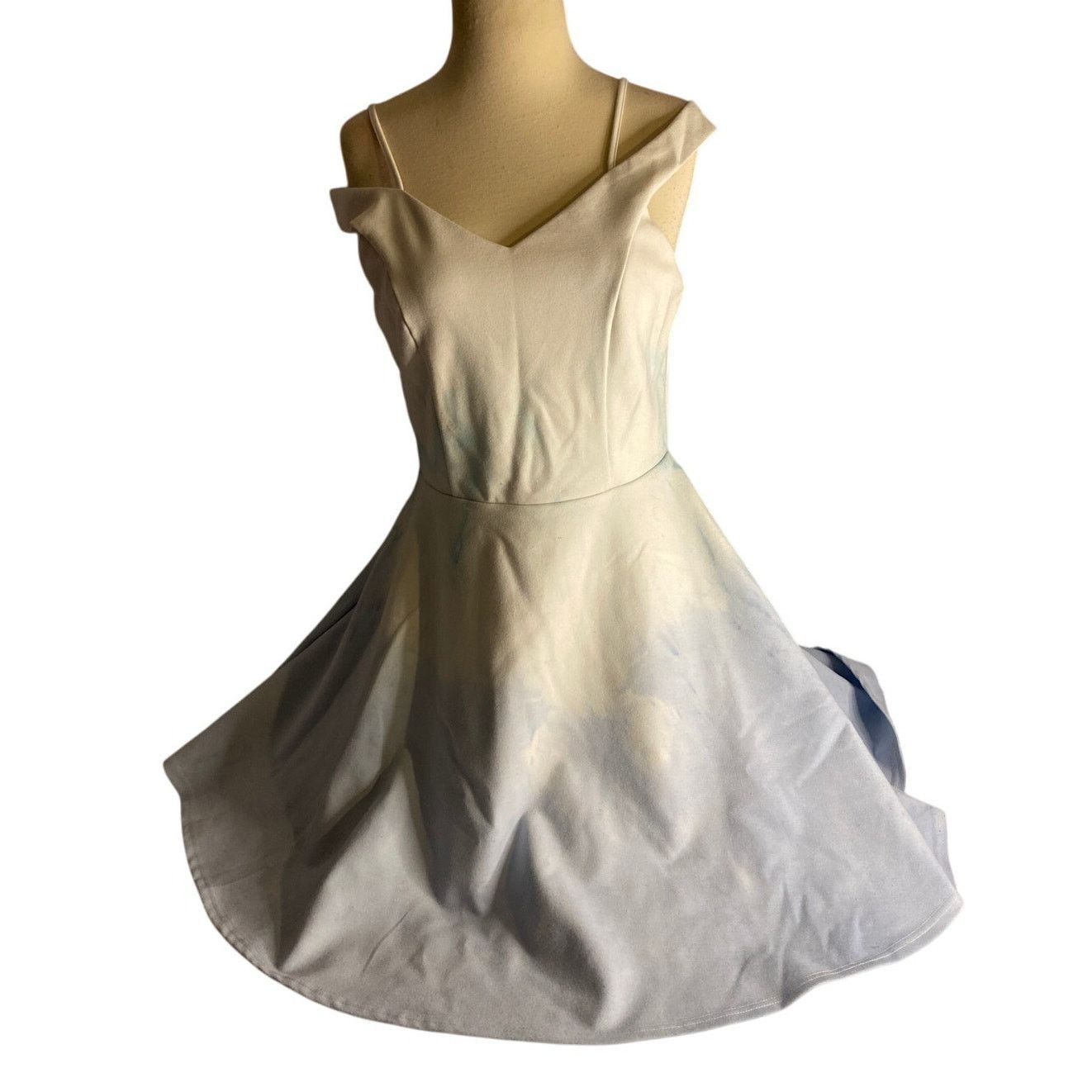 Other Cottagecore Spring Wedding Guest White Blue Ombre M Size M / US 6-8 / IT 42-44 - 2 Thumbnail
