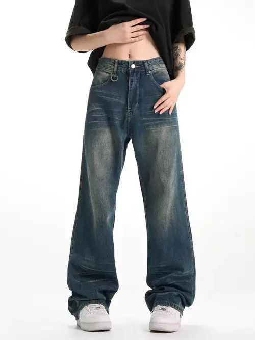 Japanese Brand × Jean Vintage street wash micro-flared jeans Size US 32 / EU 48 - 1 Thumbnail
