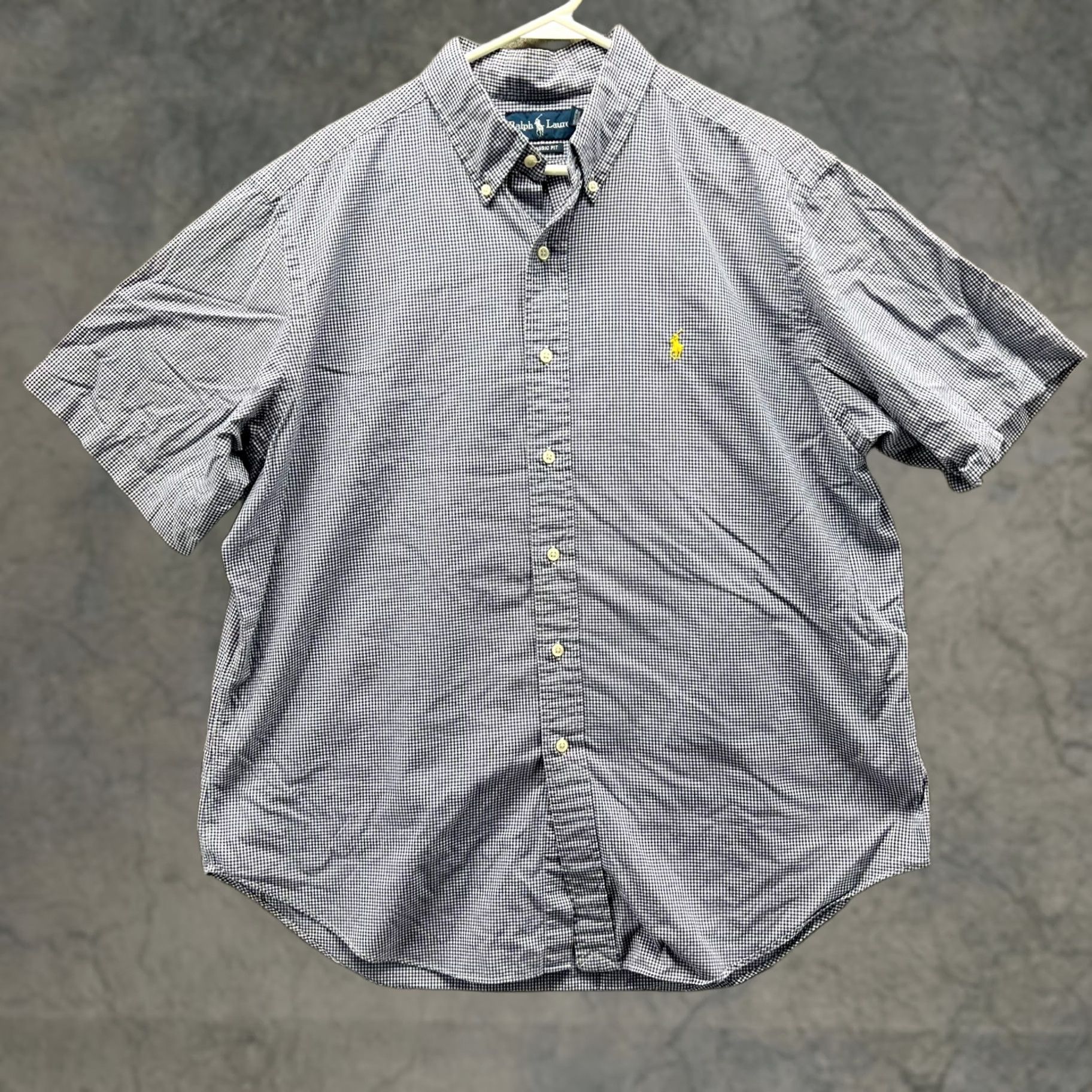 Ralph Lauren Ralph Lauren Shirt Men XL Blue Casual Button-Down Gingham Pony Short Sleeve Vtg Size US XL / EU 56 / 4 - 1 Thumbnail