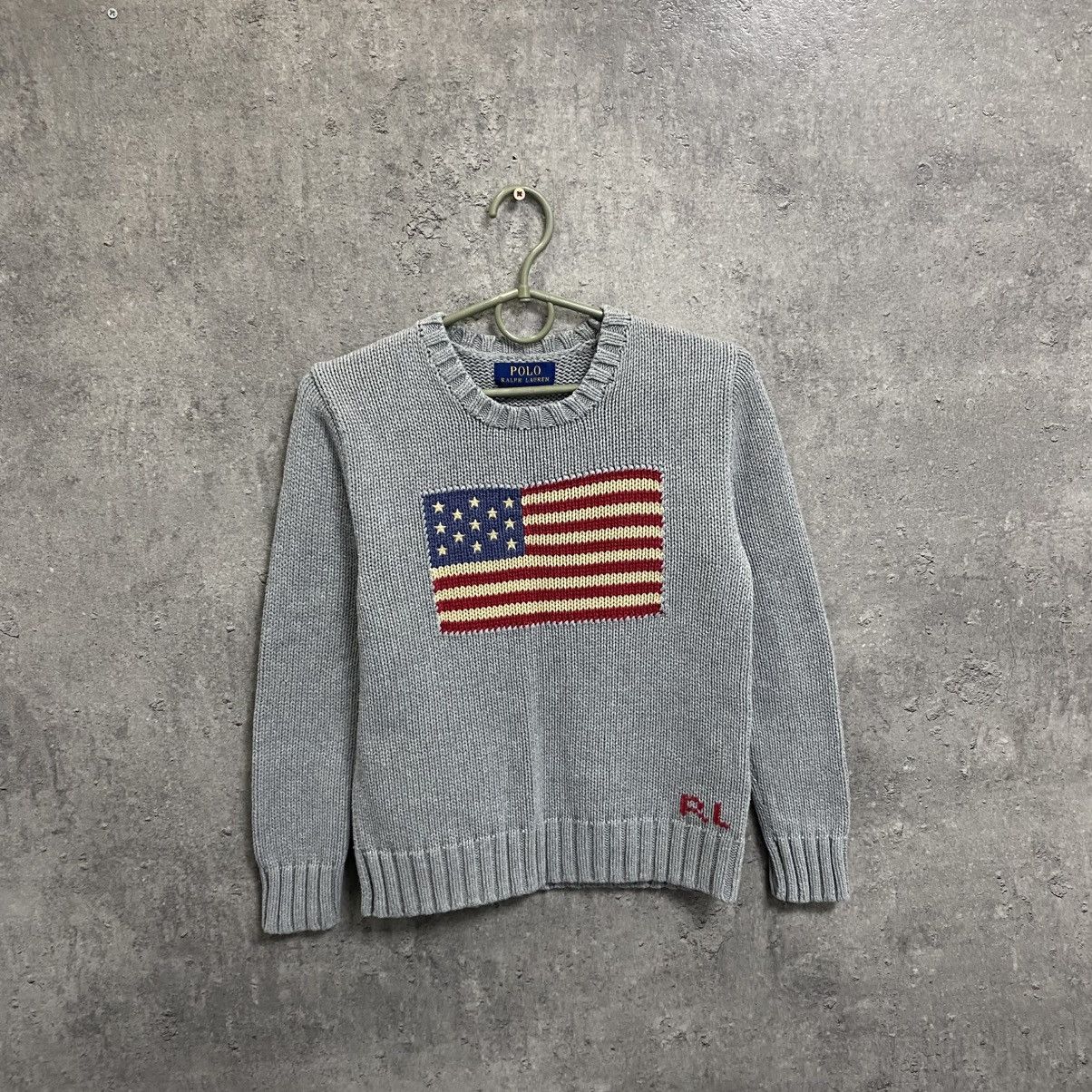 Polo Ralph Lauren Polo Ralph Lauren USA Flag Knitted Sweater RL Sweatshirt Size US XXS / EU 40 - 1 Thumbnail