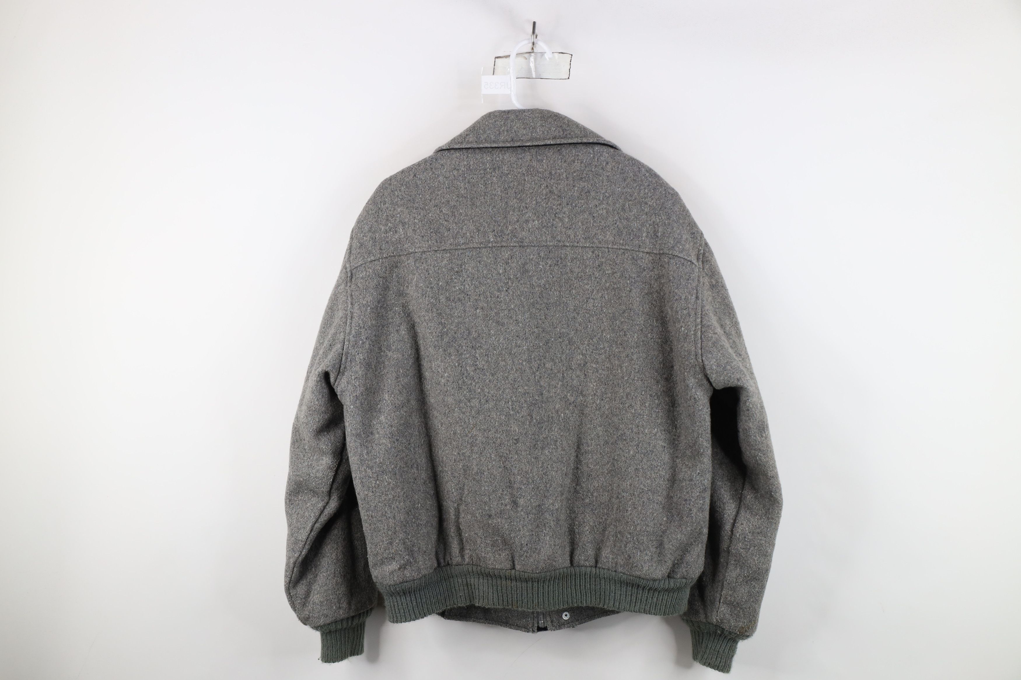 Vintage Vintage 70s Streetwear Blend Quilted Bomber Jacket Gray USA Size US L / EU 52-54 / 3 - 13 Thumbnail